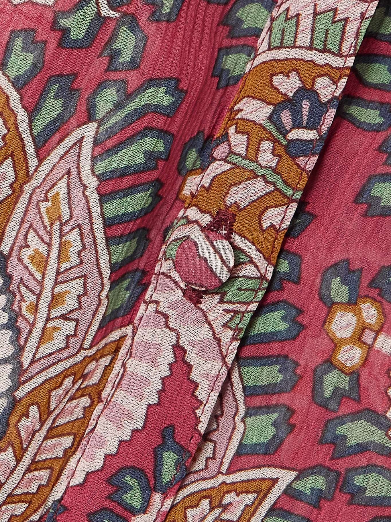 Paisley-print silk-crepon shirt Red - 5