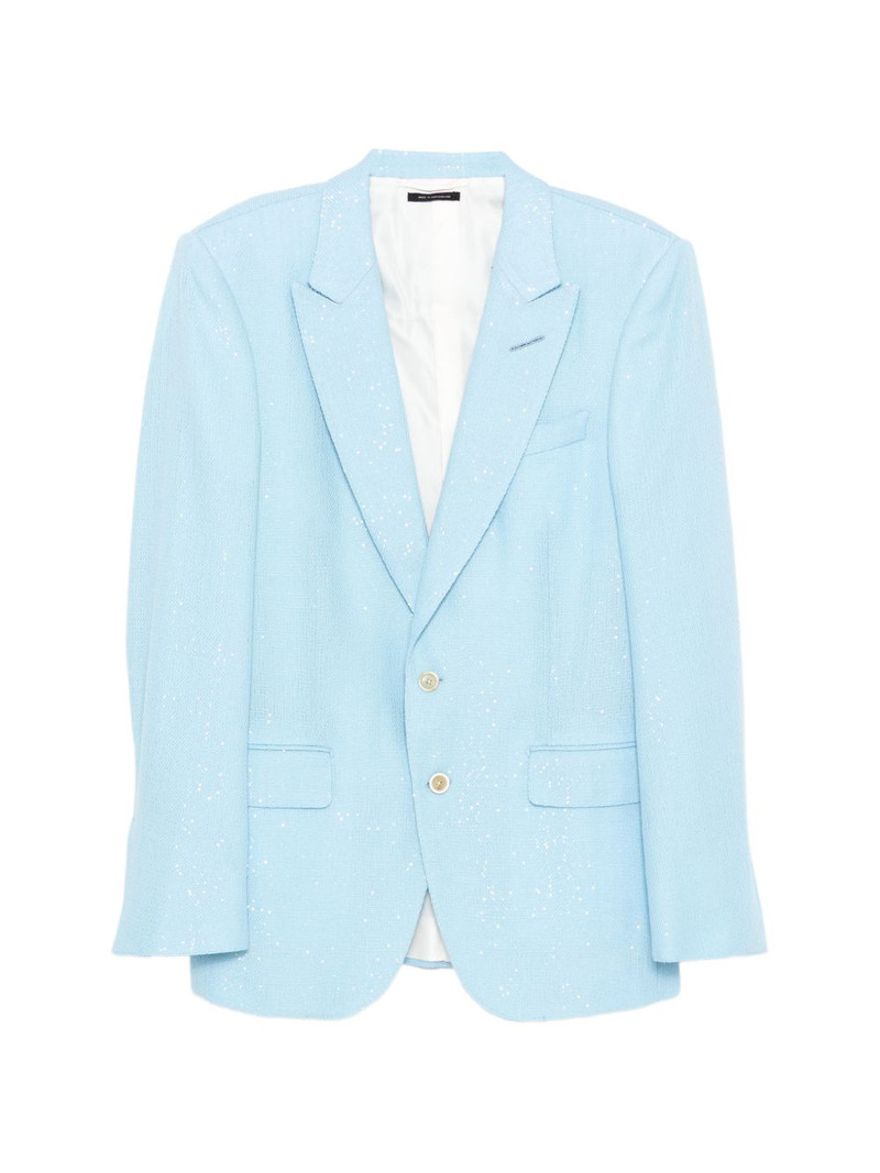 sequinned bouclé blazer 1