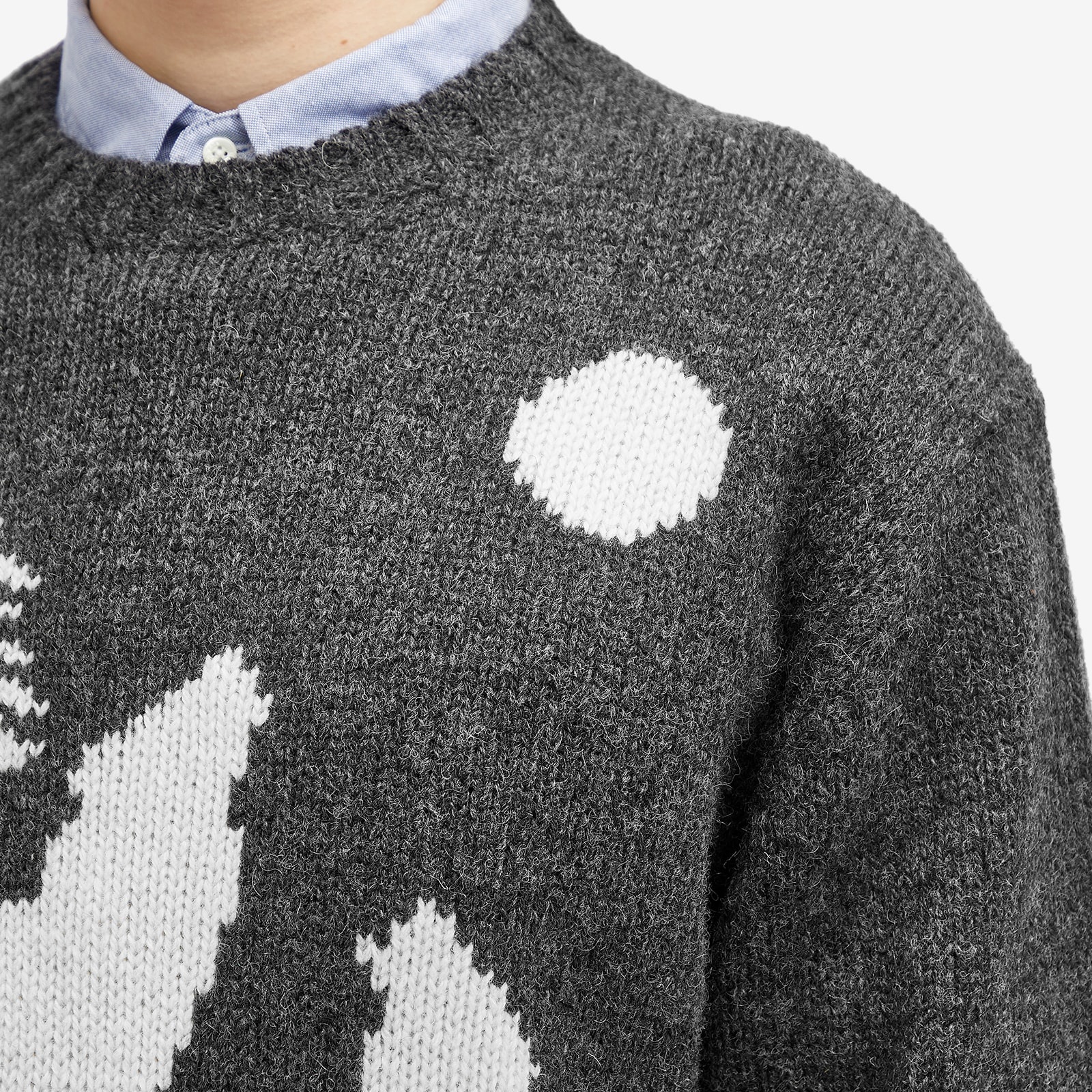 Beams Plus Intarsia Wolf Jumper - 5