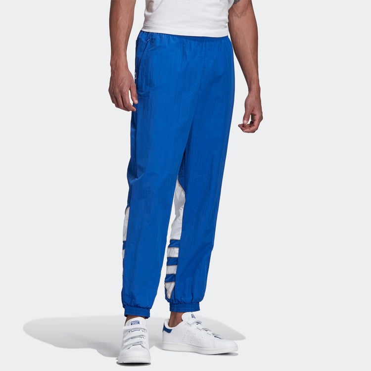 Men's adidas originals Colorblock Large Logo Loose Bundle Feet Sports Pants/Trousers/Joggers Royal B - 2