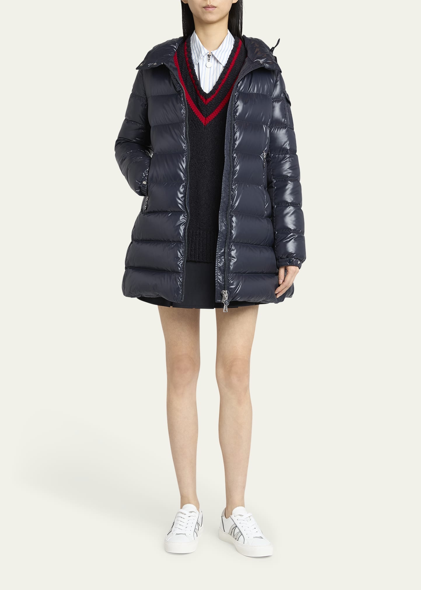 Courcelles Long Hooded Down Puffer Coat - 2