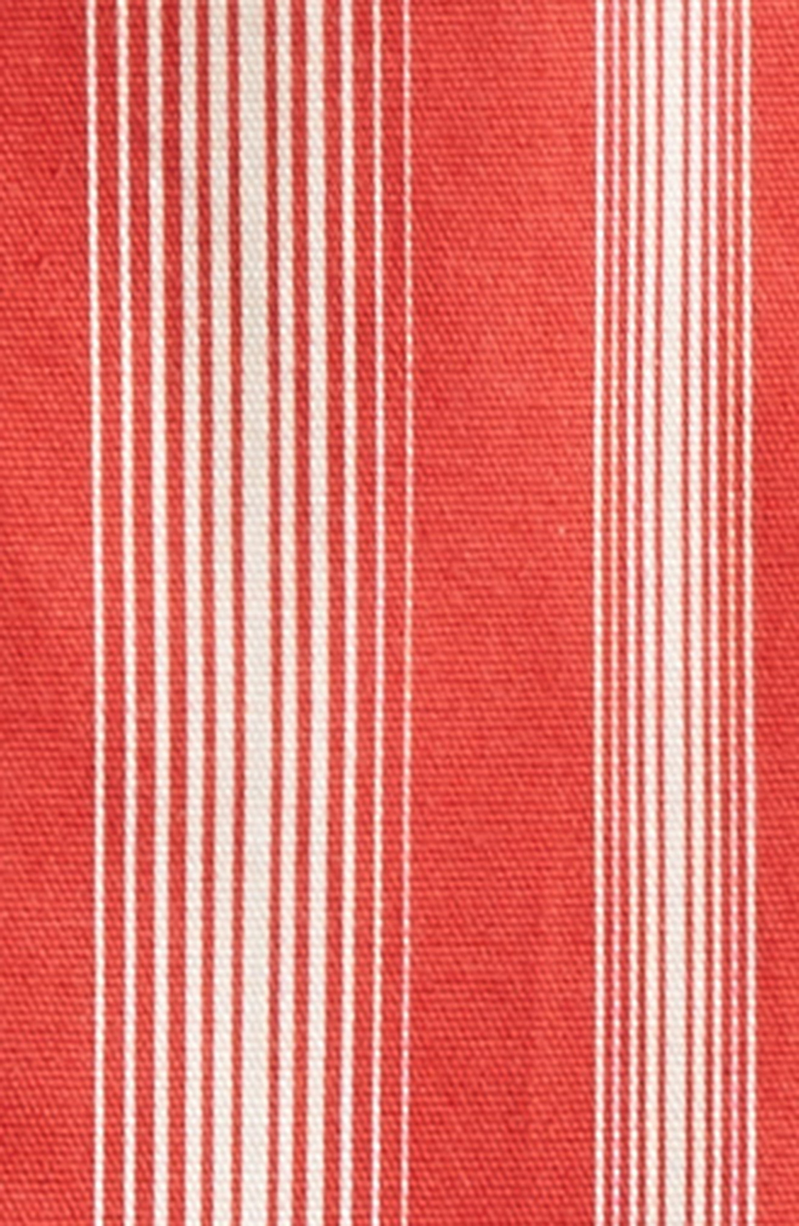 Bode Parasol Stripe Cotton Shift Dress in Red/White at Nordstrom - 6