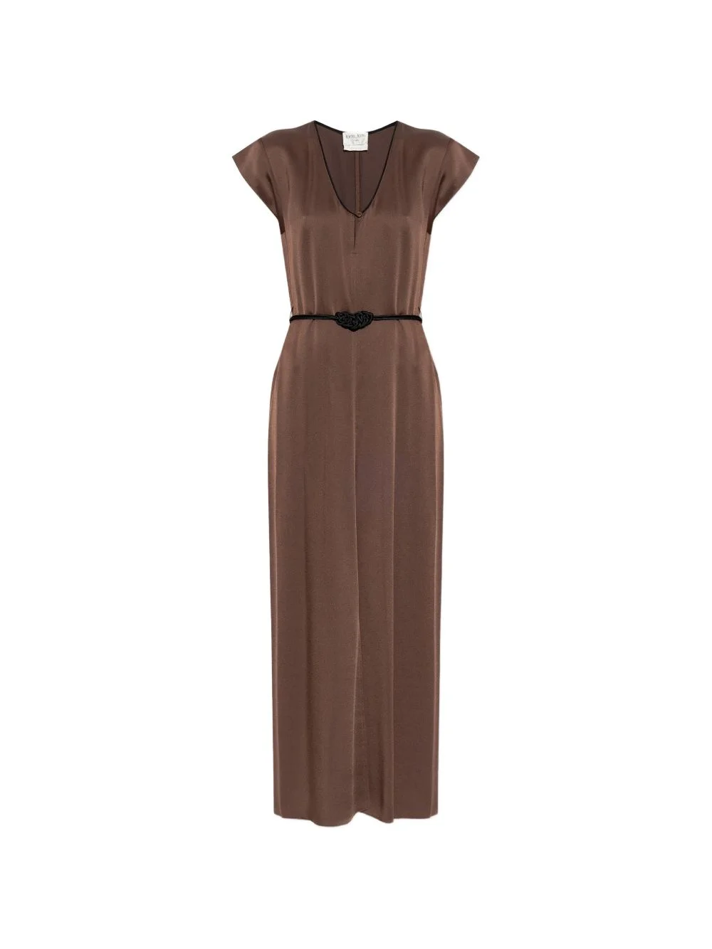 knot V-neck maxi dress - 1