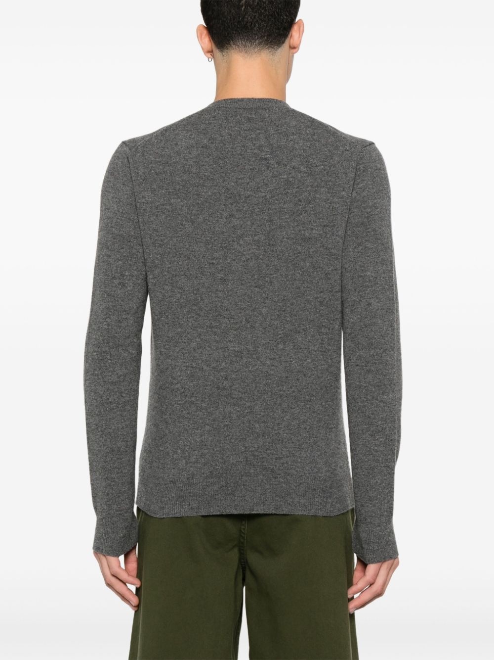 logo-patch cardigan - 4