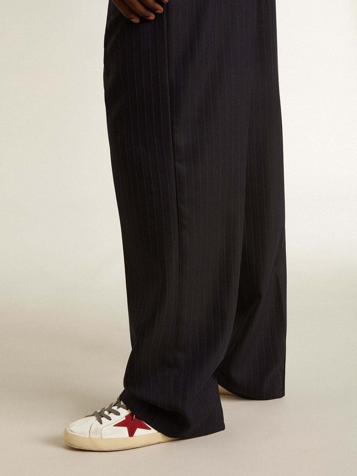 Super-Star with red suede star and green leather heel tab - 3