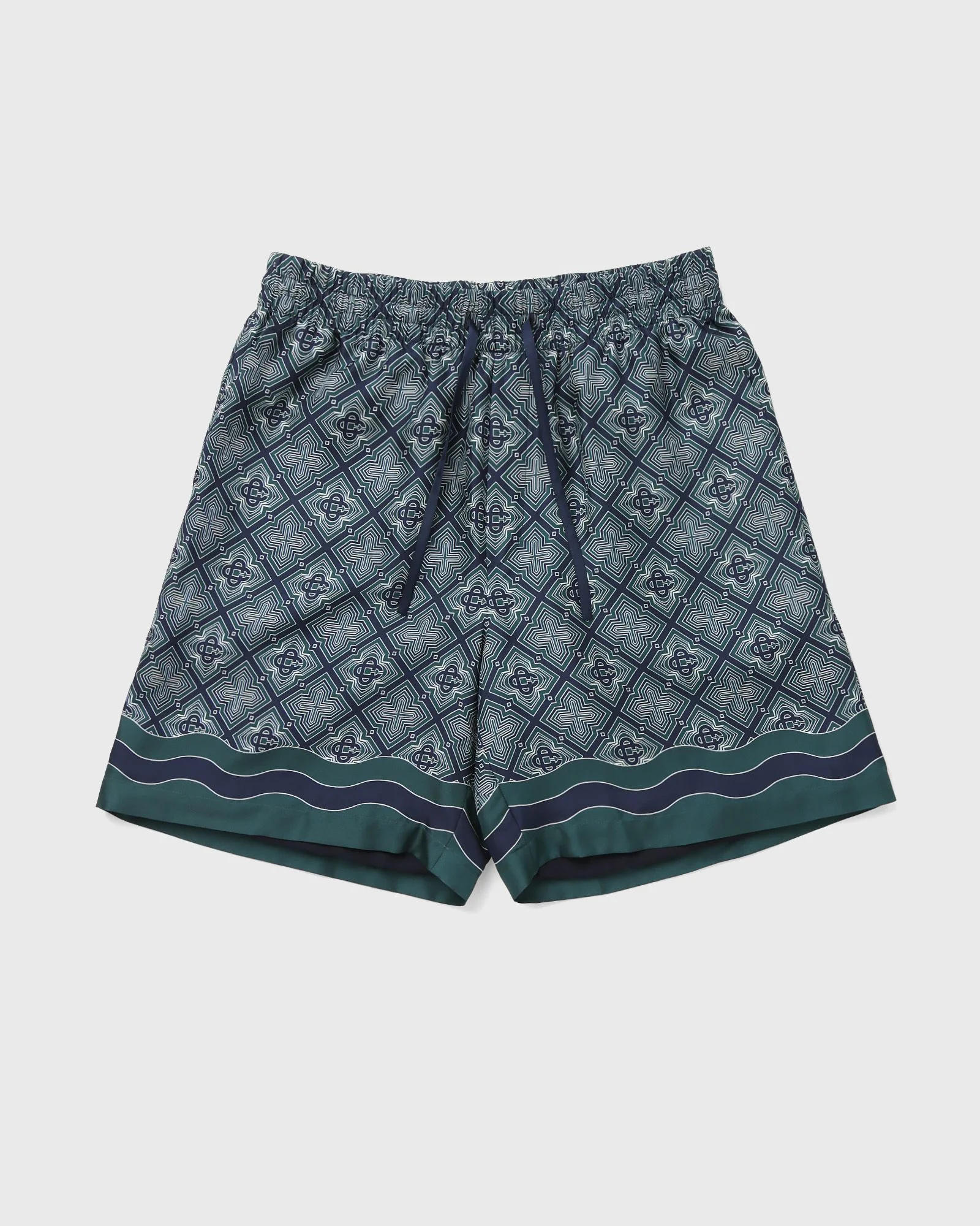 RADIATING MONOGRAM SILK SHORTS - 1