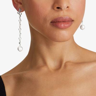 JIMMY CHOO Pearl Drop Earring
Silver-Finish Metal Pearl Drop Earrings with Crystals outlook