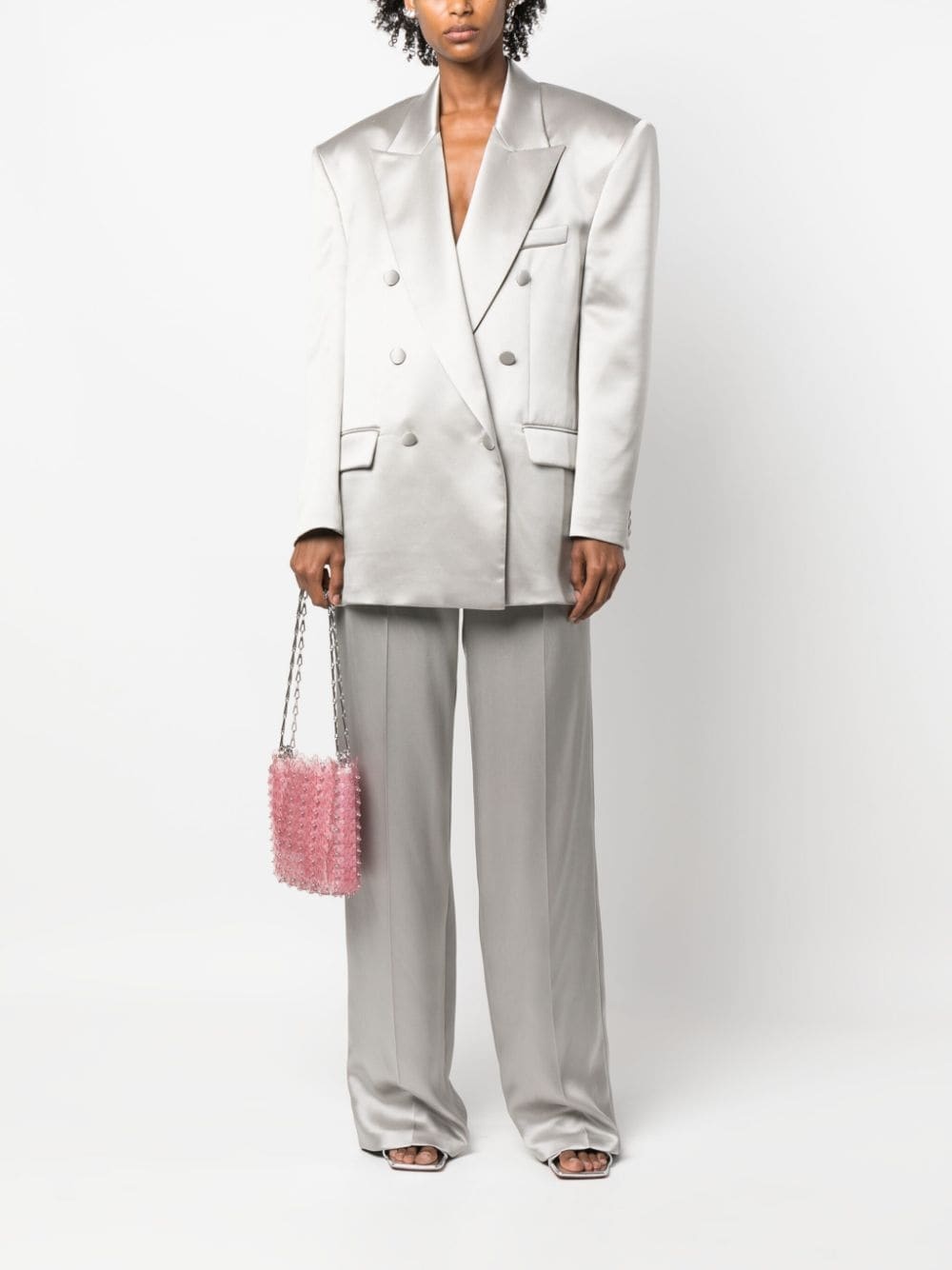 silk wide-leg trousers - 2