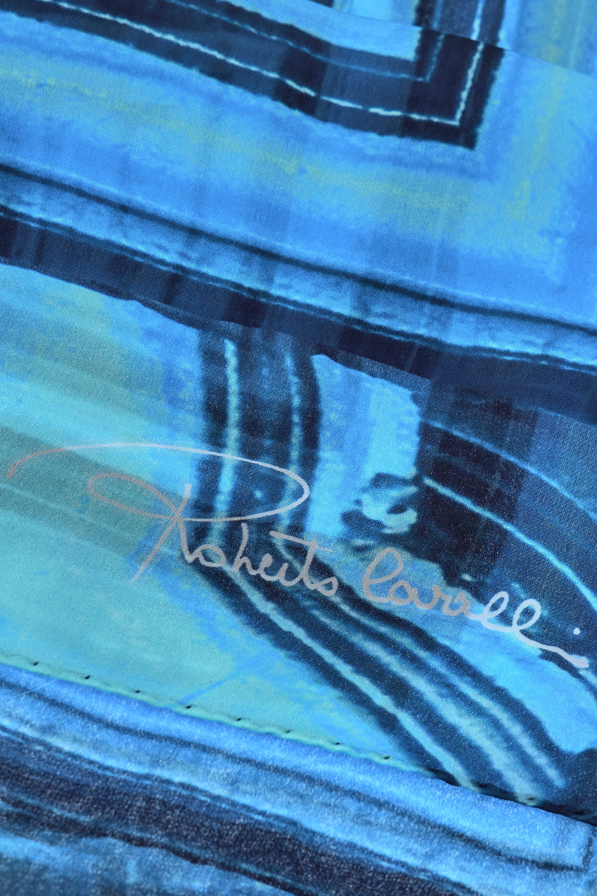Silk Shawl with Malachite Print - 2
