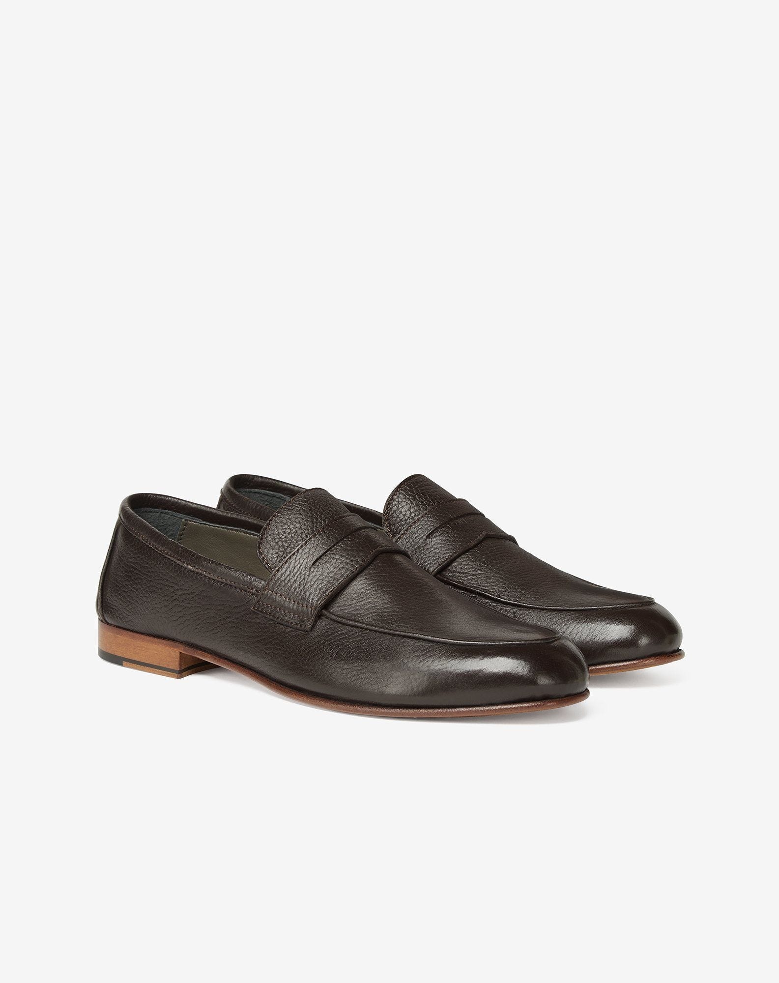 Brown deerskin loafers - 2