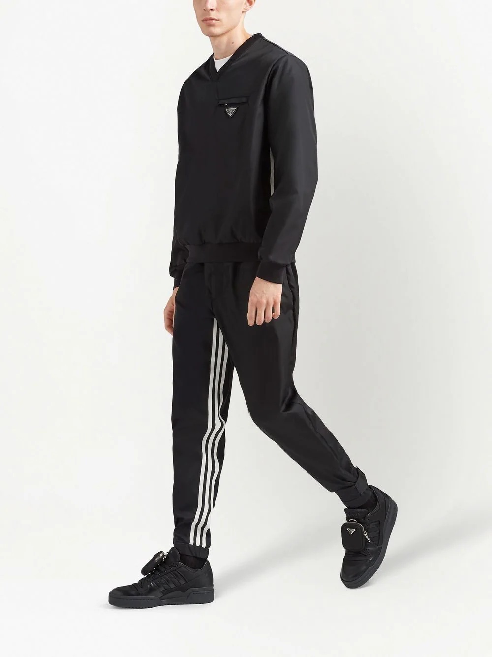 x adidas triangle logo track pants - 2