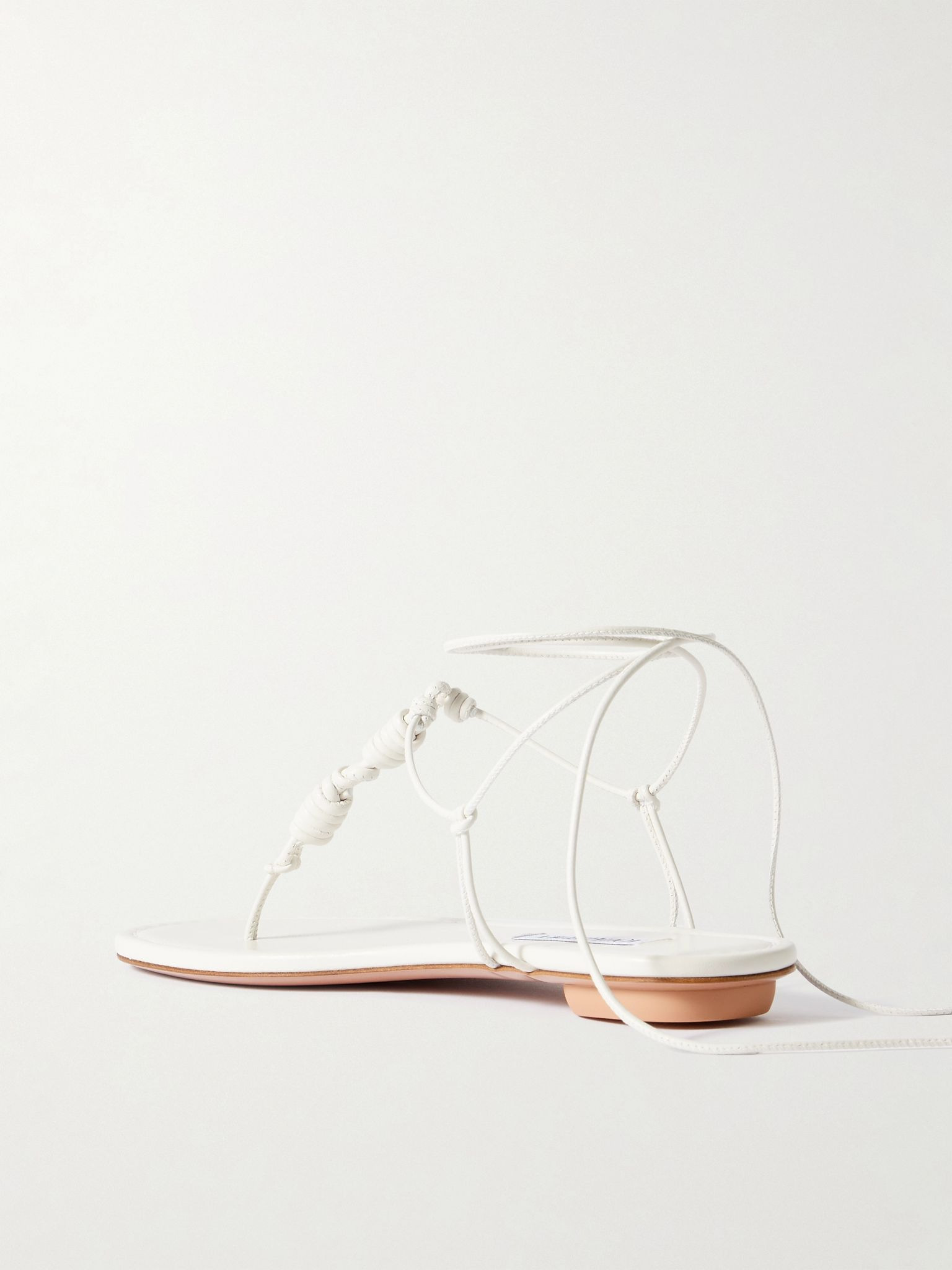 Oaxaca knotted leather sandals White - 3