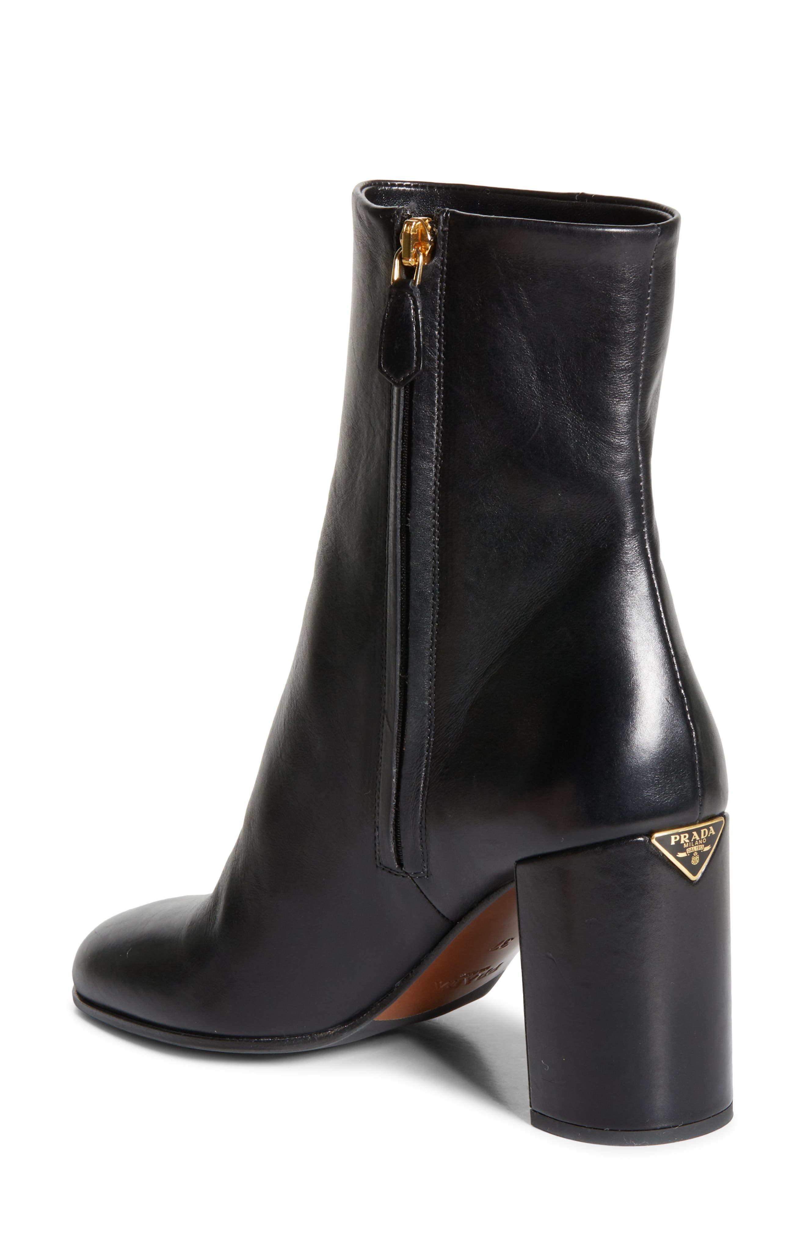 Prada Demi Block Heel Bootie in Nero at Nordstrom - 2
