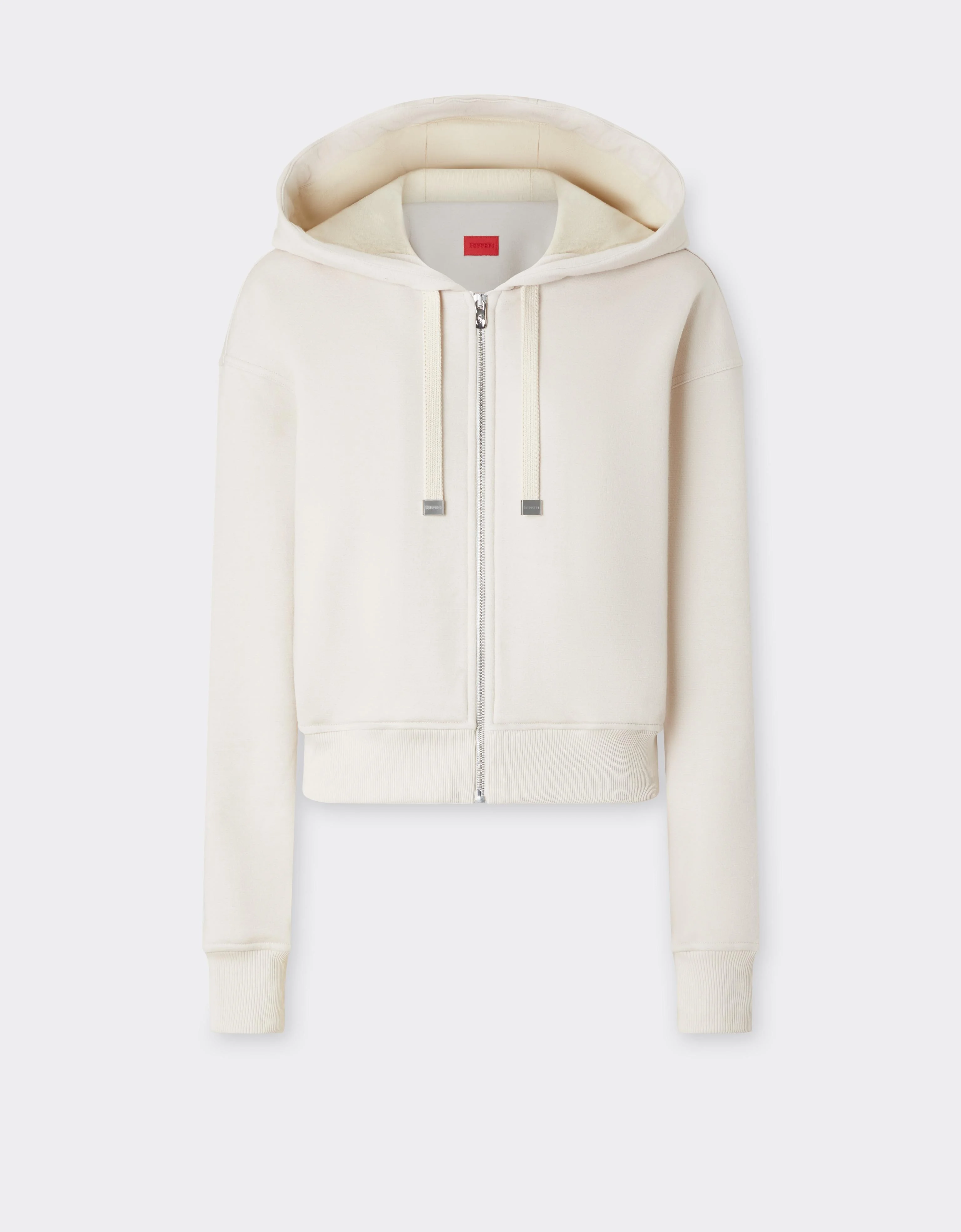 Hooded Wool and Cotton Sweatshirt - 1