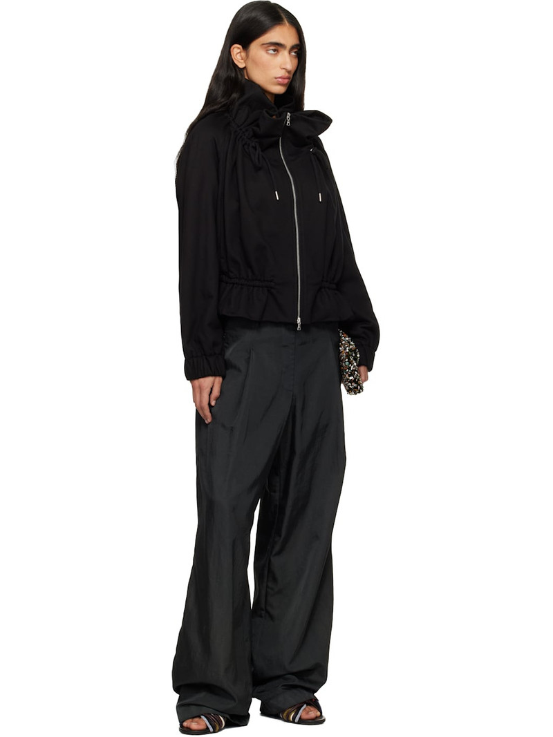 Dries Van Noten Black Cocoon Jersey Track Jacket outlook