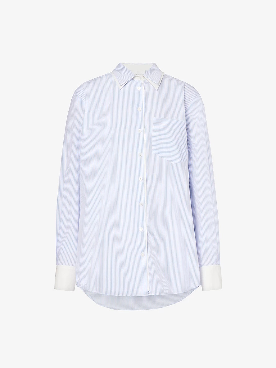Moses layered-collar cotton shirt - 1