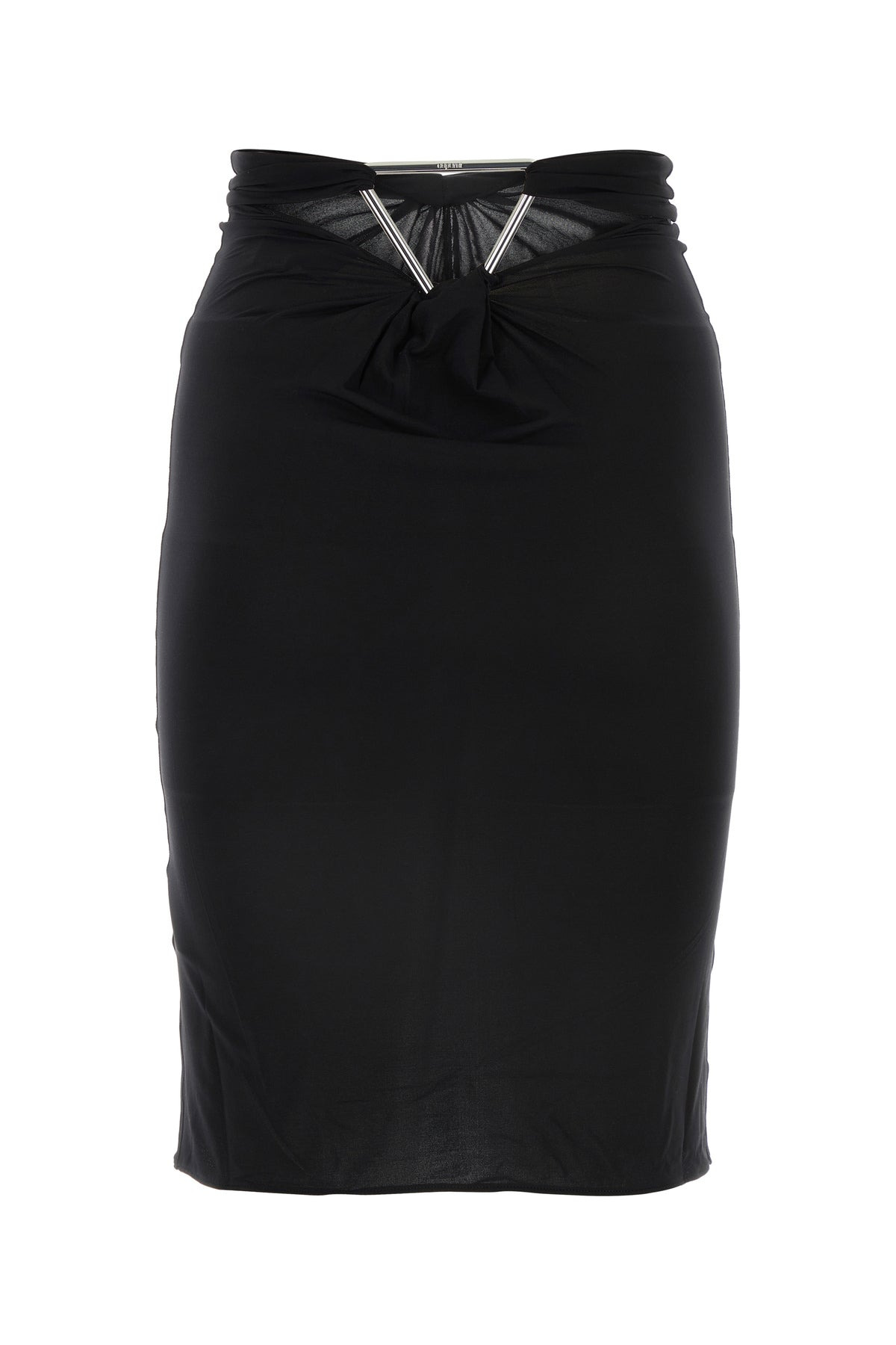 Black stretch nylon Triangle skirt - 2