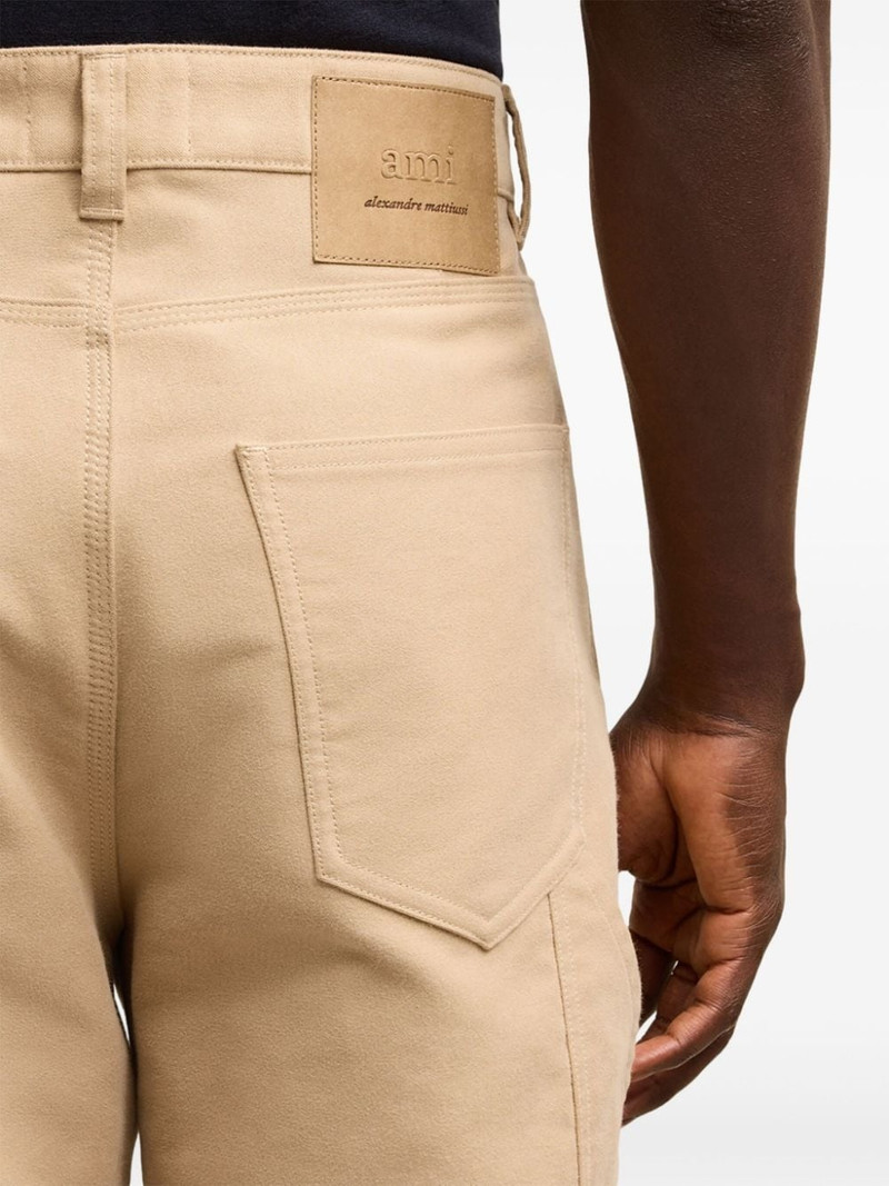 logo-patch straight-leg worker trousers 6