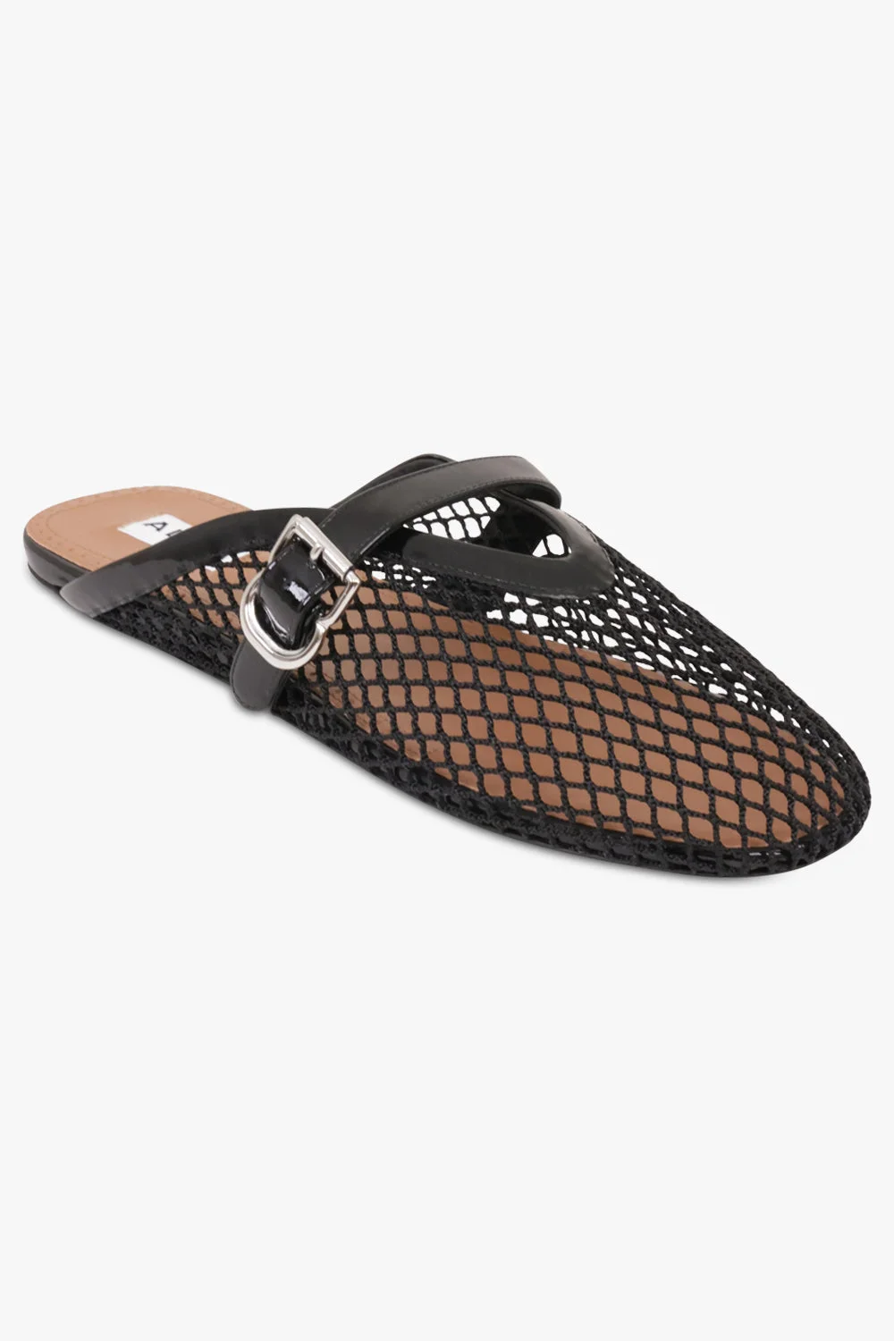 FISHNET FLAT MULE | BLACK - 1