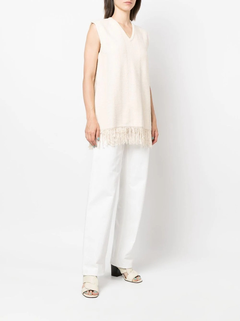 fringed v-neck vest top 3