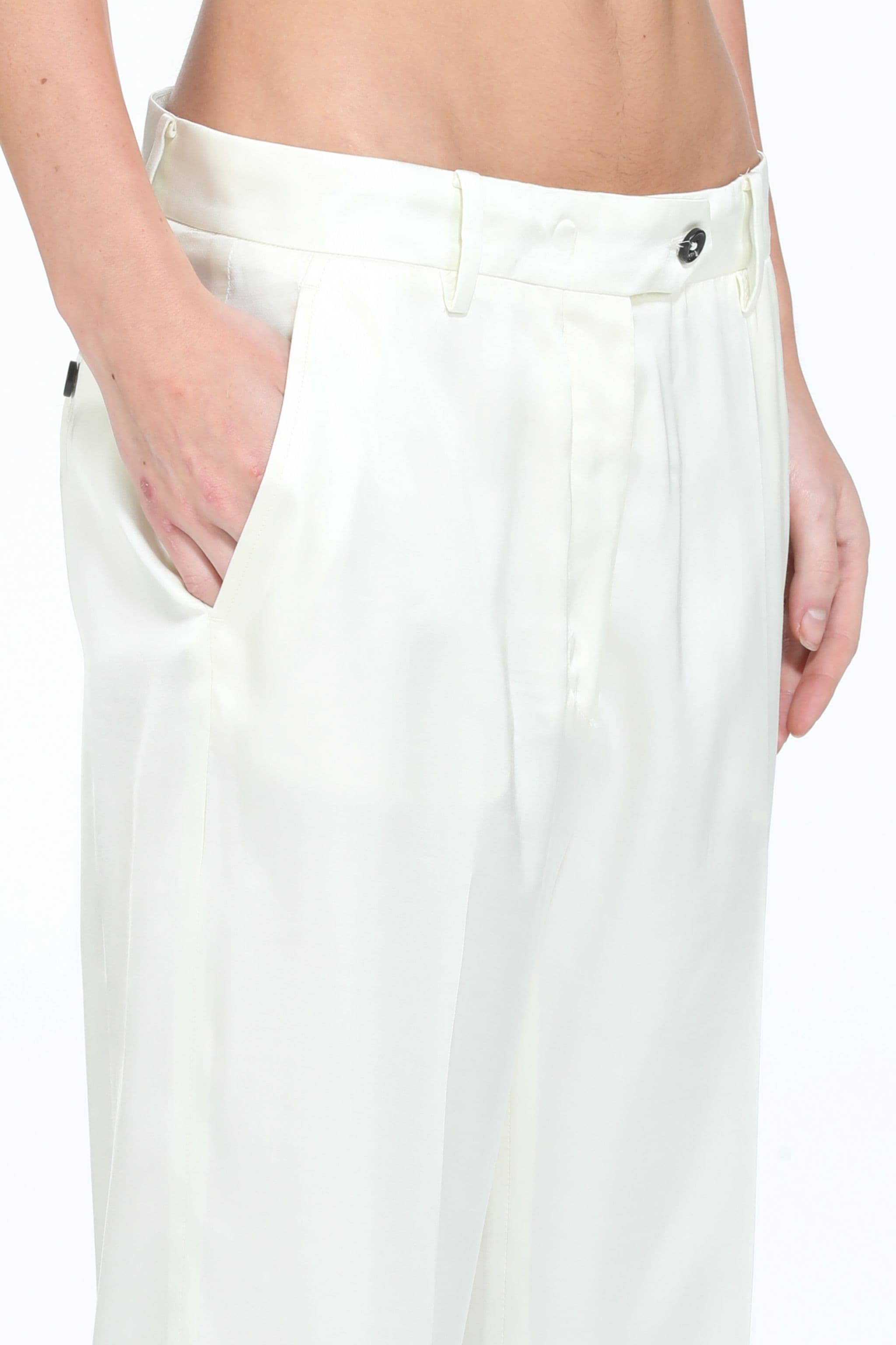 PLEATED SATIN TROUSERS - 5
