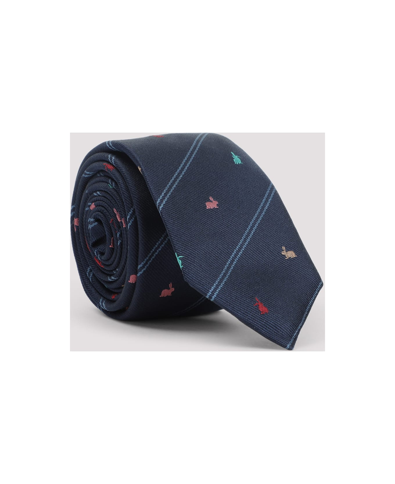 Men Rabbit Stripe Tie - 3