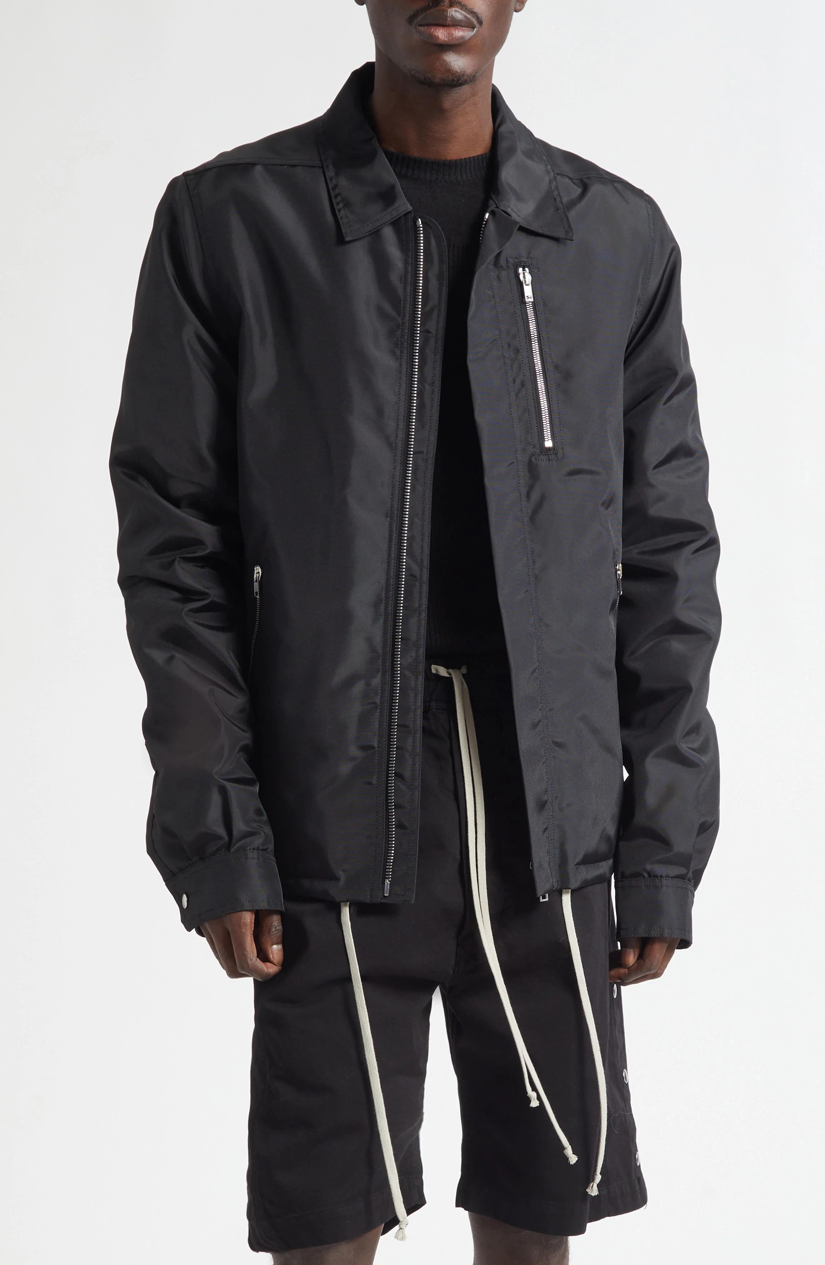 Rick Owens DRKSHDW Concealed Zip Jacket in Black at Nordstrom - 1