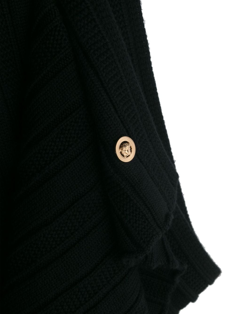 Medusa-plaque ribbed scarf - 3