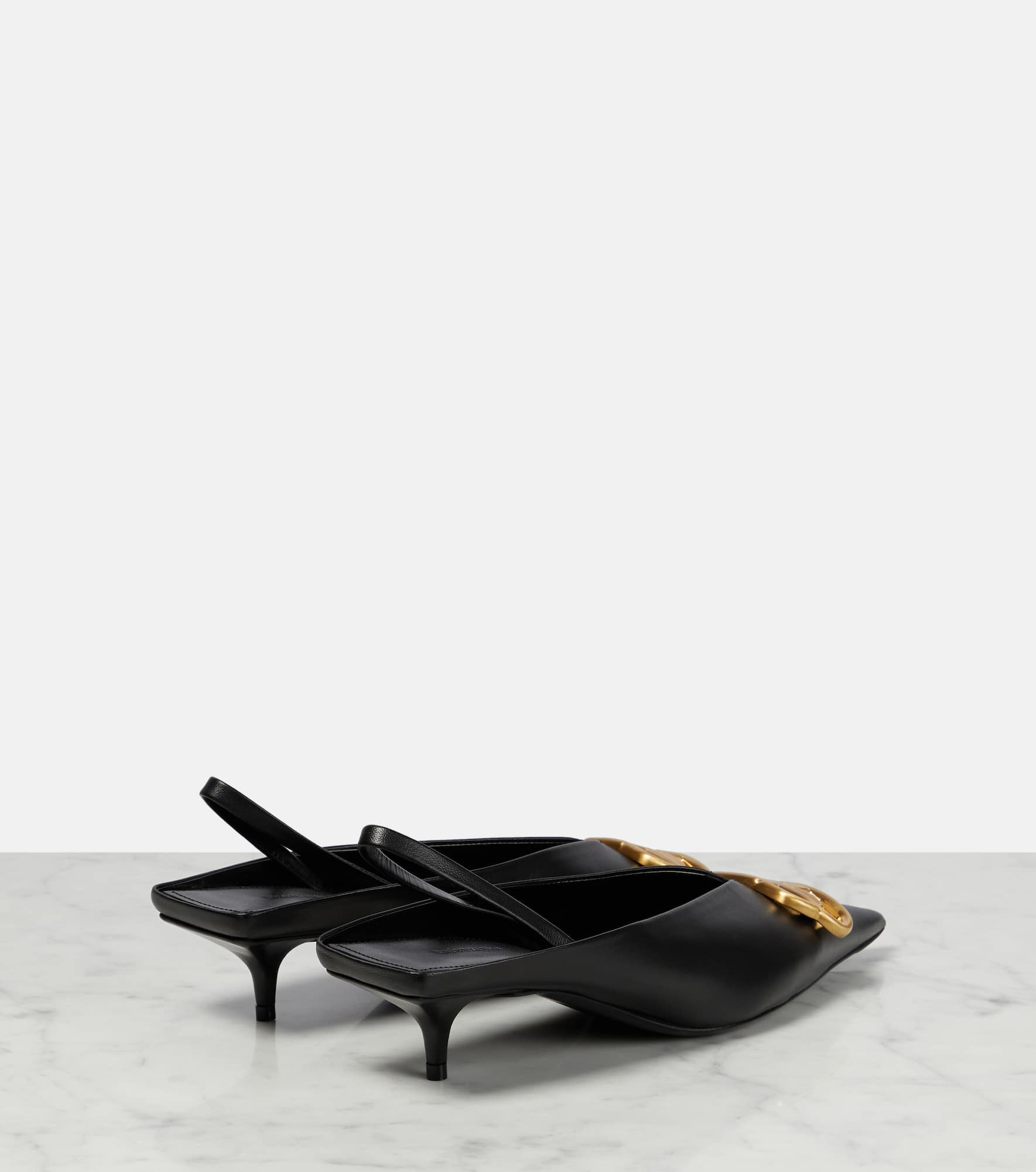 Square Knife BB slingback mules - 3