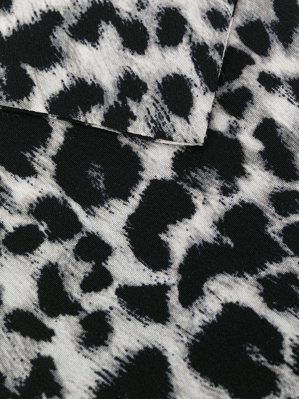 silk leopard-print skinny scarf - 3