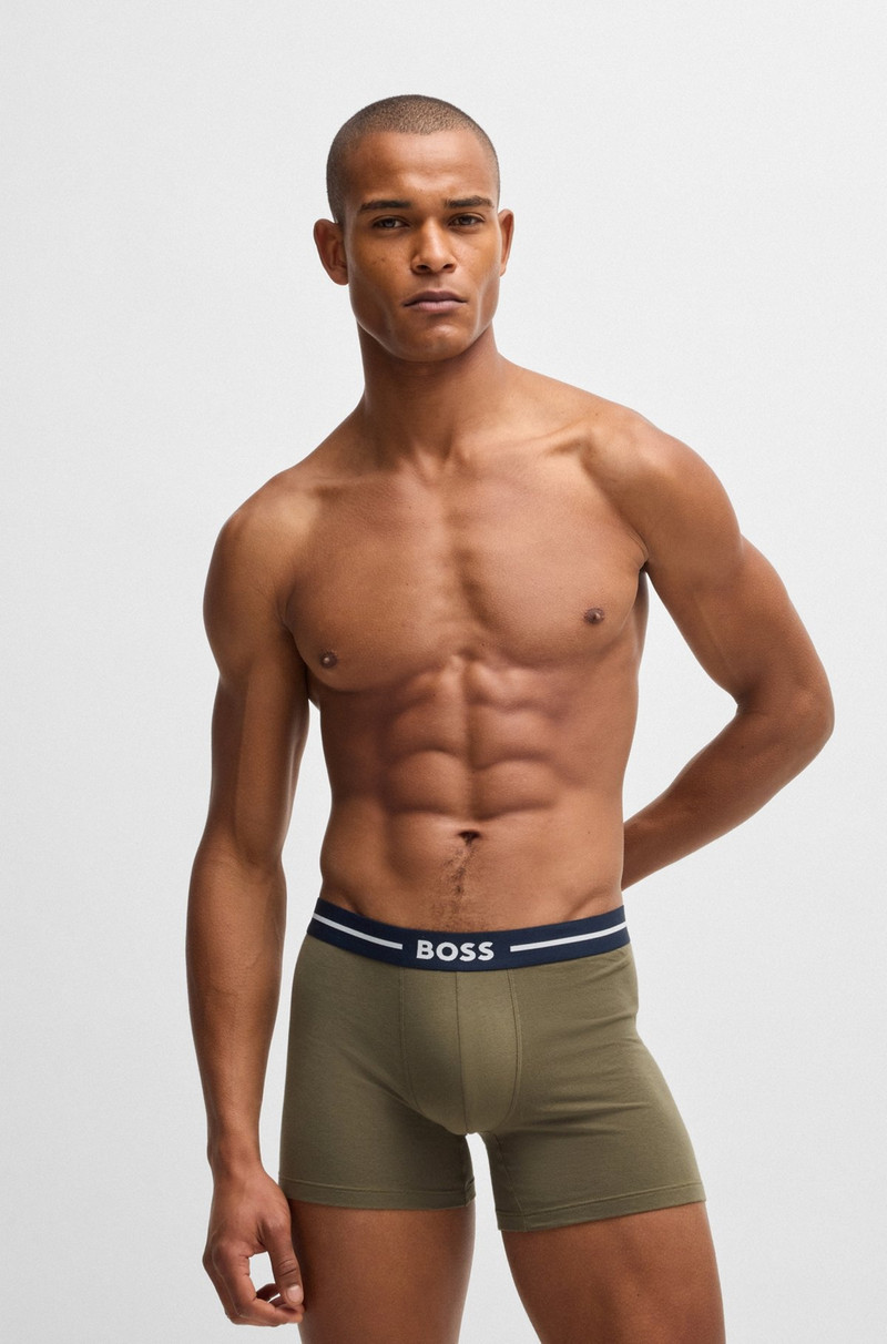 THREE-PACK OF BOXER BRIEFS WITH LOGO STRIPE WAISTBANDS 7