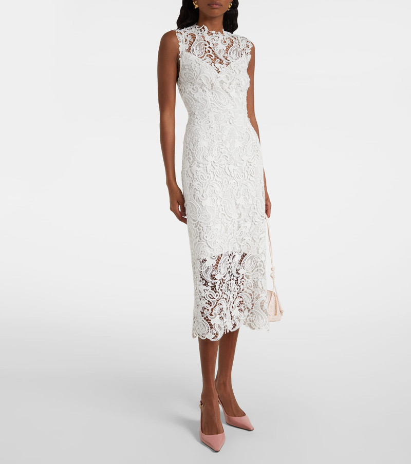Monique Lhuillier Lace midi dress outlook