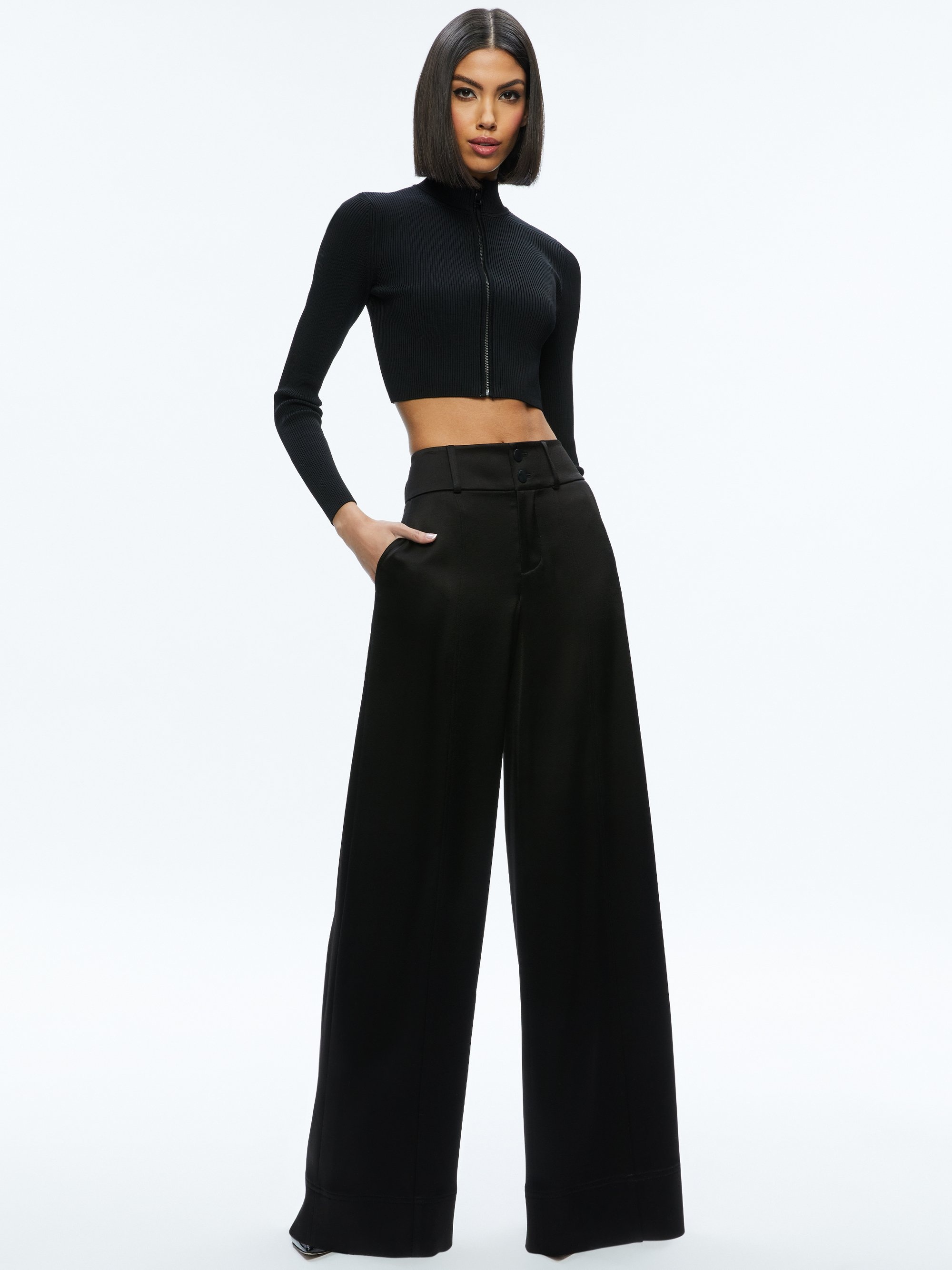DORRIS RIBBED ZIP UP CARDIGAN - 4