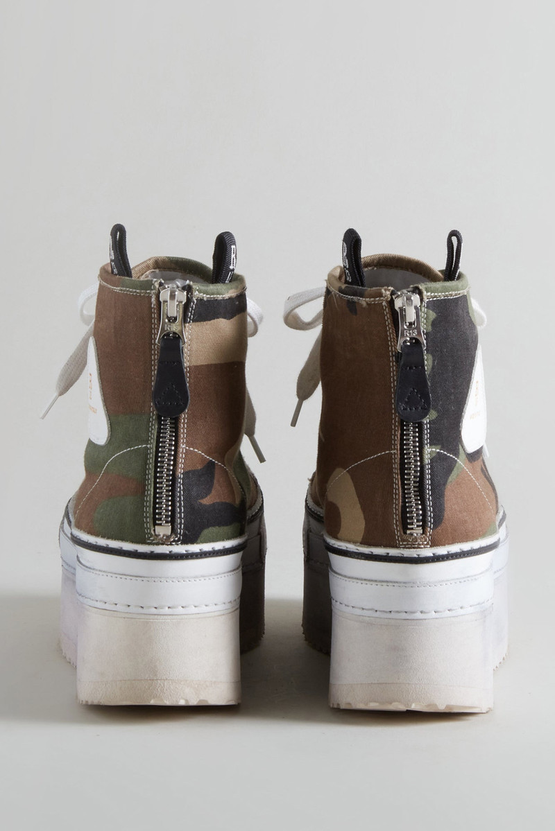 R13 COURTNEY PLATFORM HIGH TOP SNEAKER - CAMO outlook