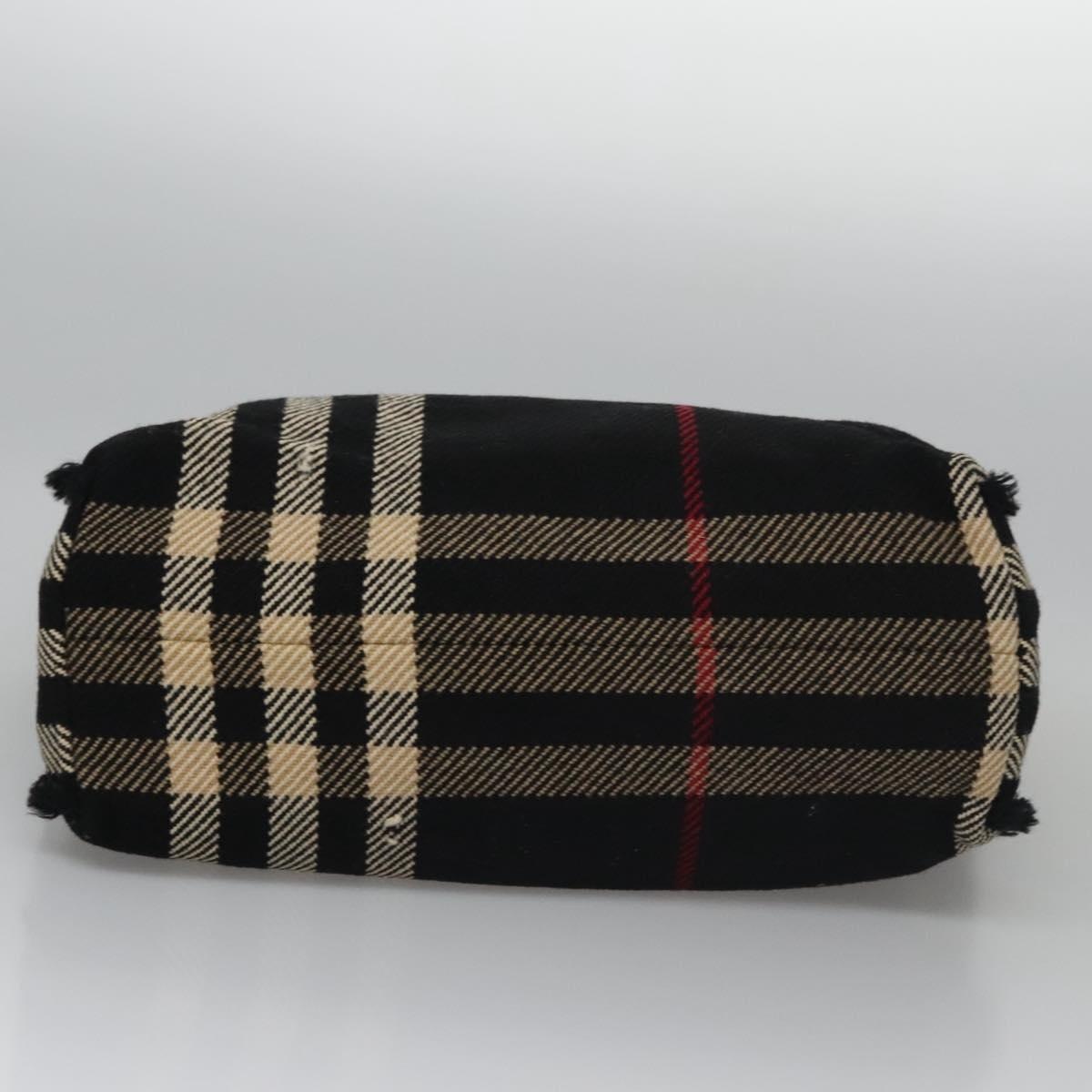 Burberry Nova Check Hand Bag Canvas Black - 5