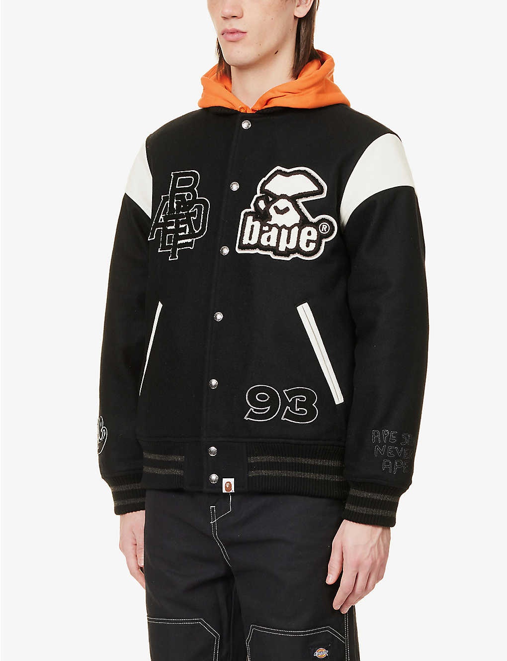 Switch branded wool-blend varsity jacket - 3