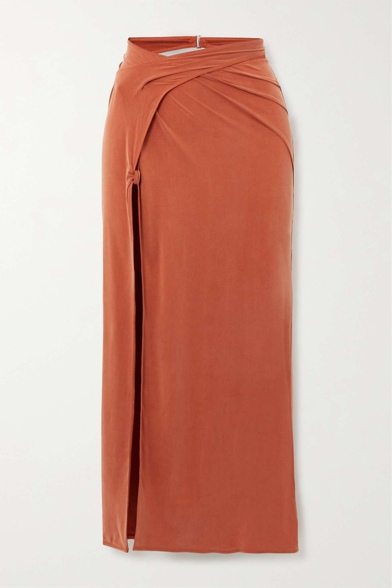 Espelho twisted stretch-jersey midi skirt - 1