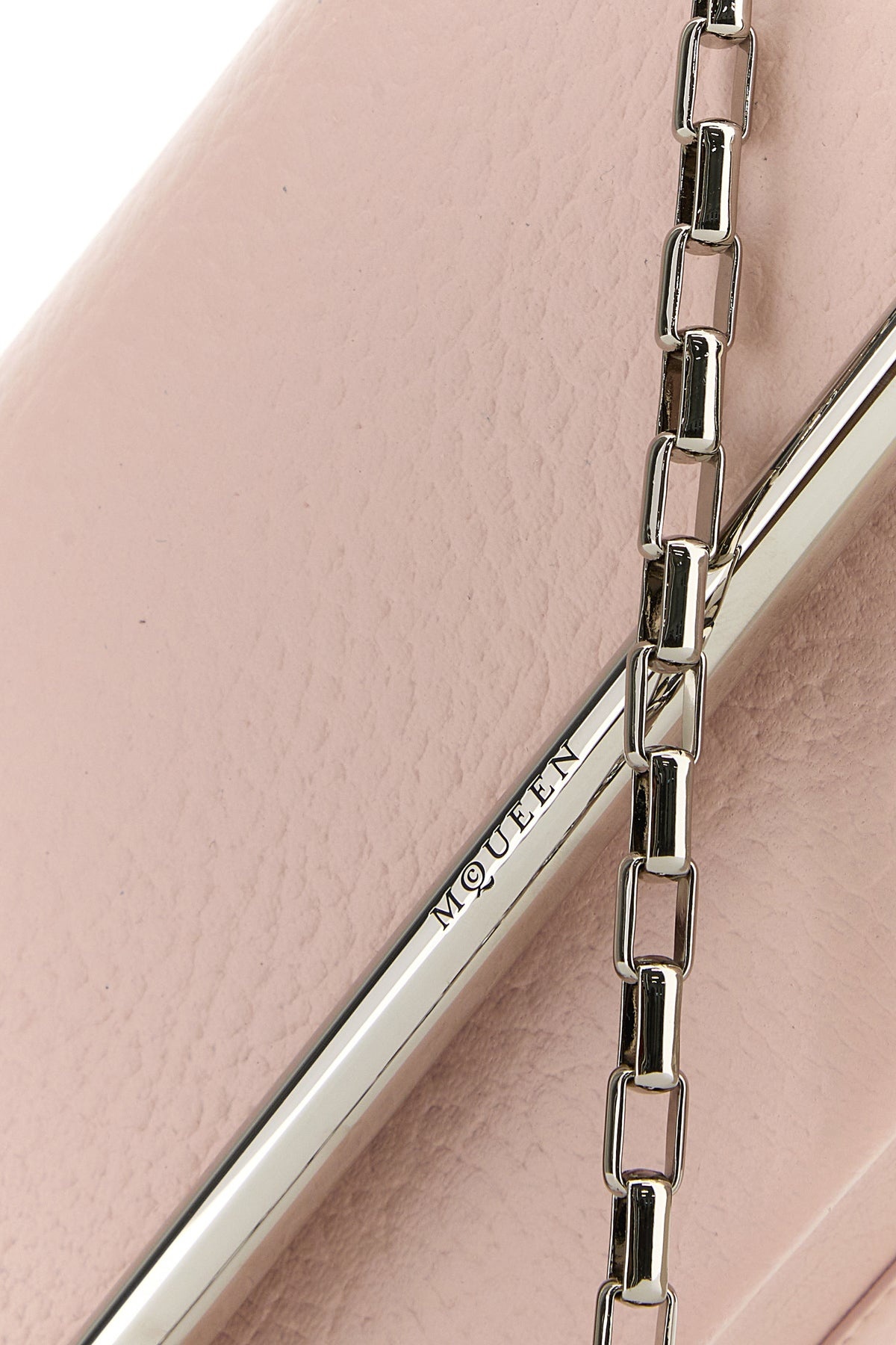 Pink leather mini Cross-Bar clutch - 4