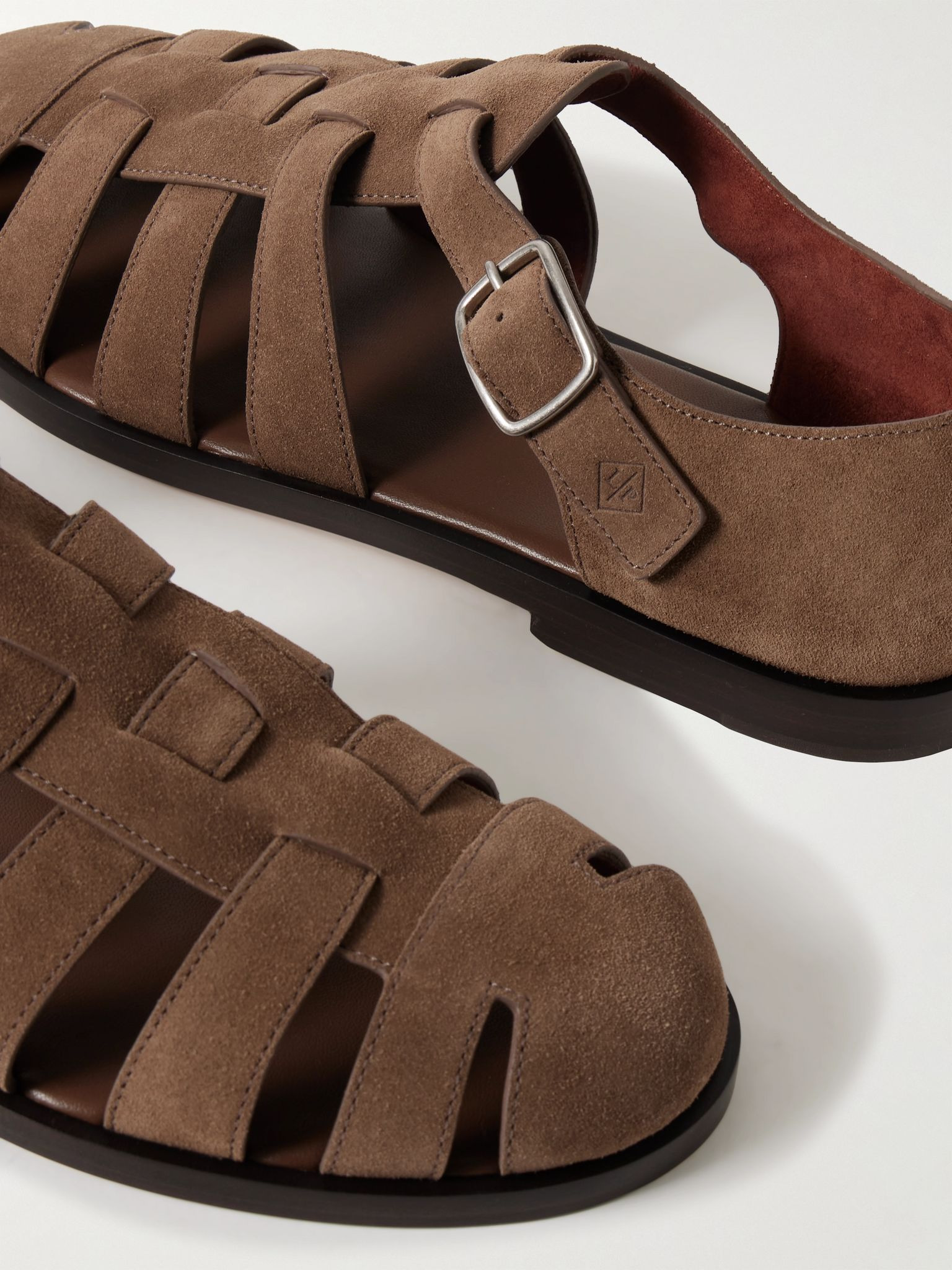 Maxime Walk Suede Sandals Brown - 5