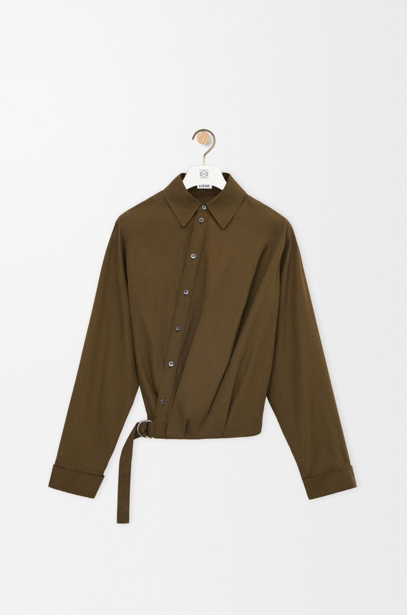 Draped shirt in cotton 1
