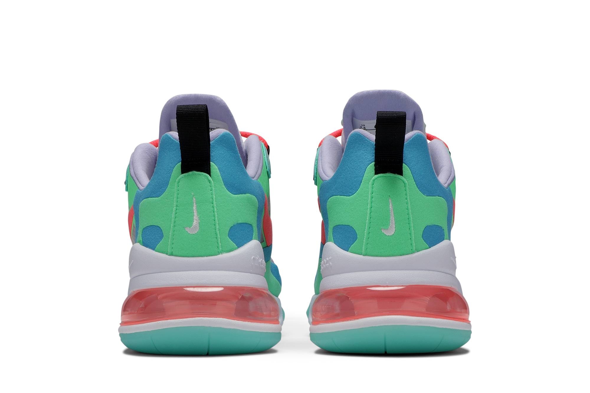 Nike Wmns Air Max 270 React 'Electro Green Lagoon' goat REVERSIBLE