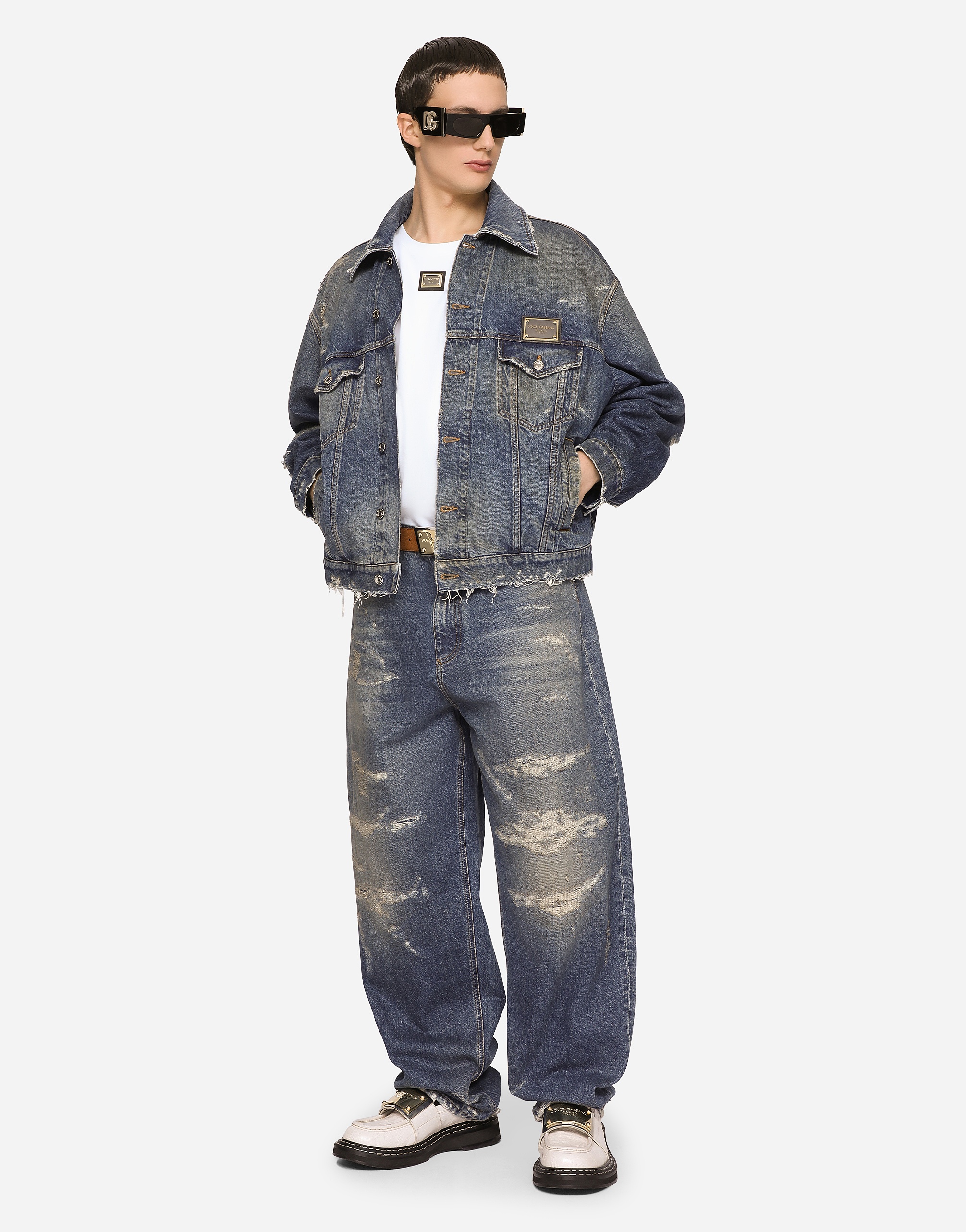 Mid blue wash denim jacket - 5