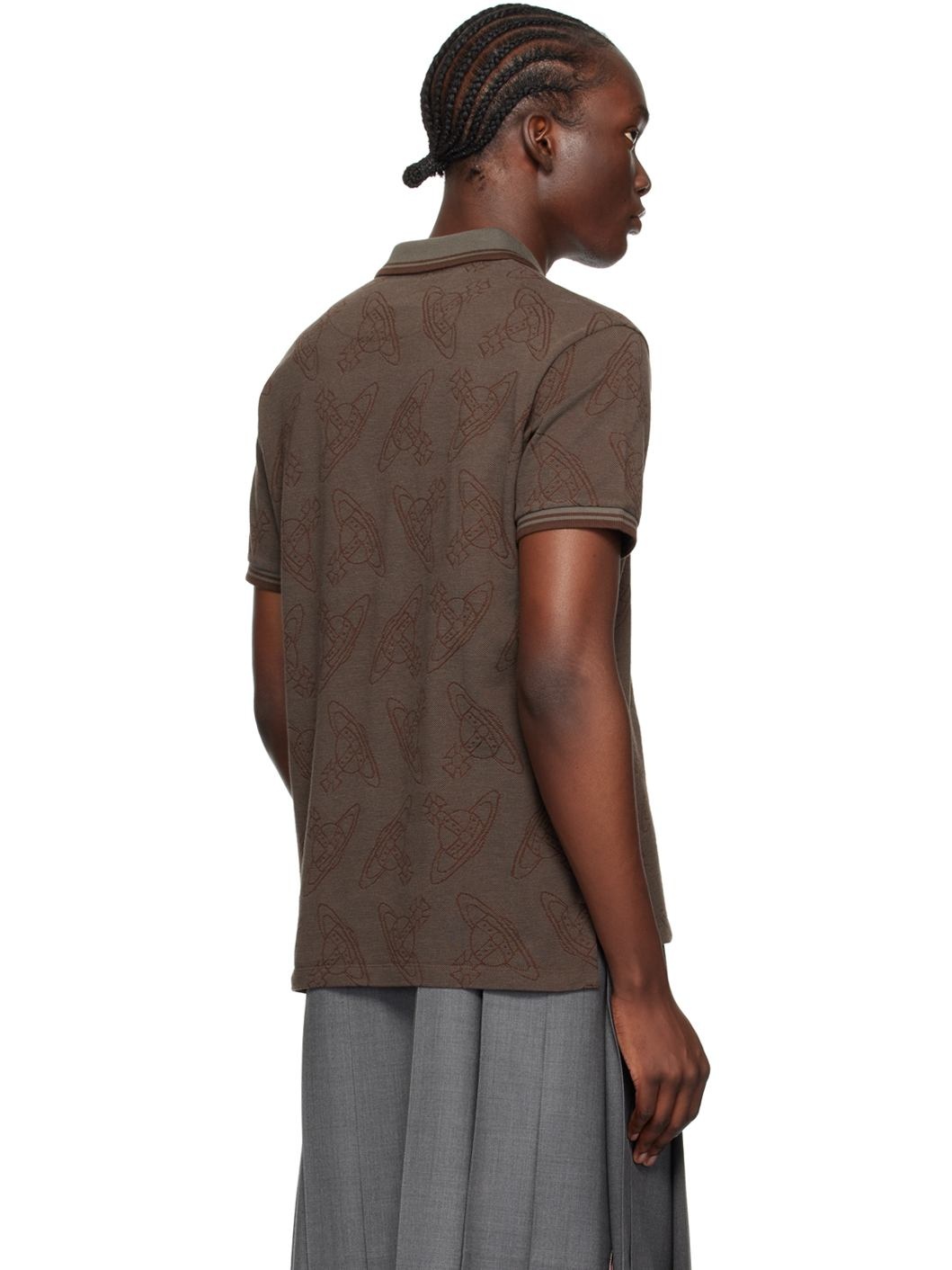 Brown Classic Polo - 3