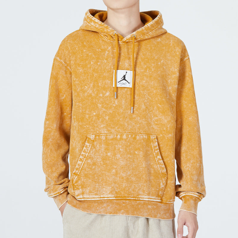 Men's Air Jordan Tie Dye Logo Athleisure Casual Sports Pullover Yellow DR3088-712 - 5
