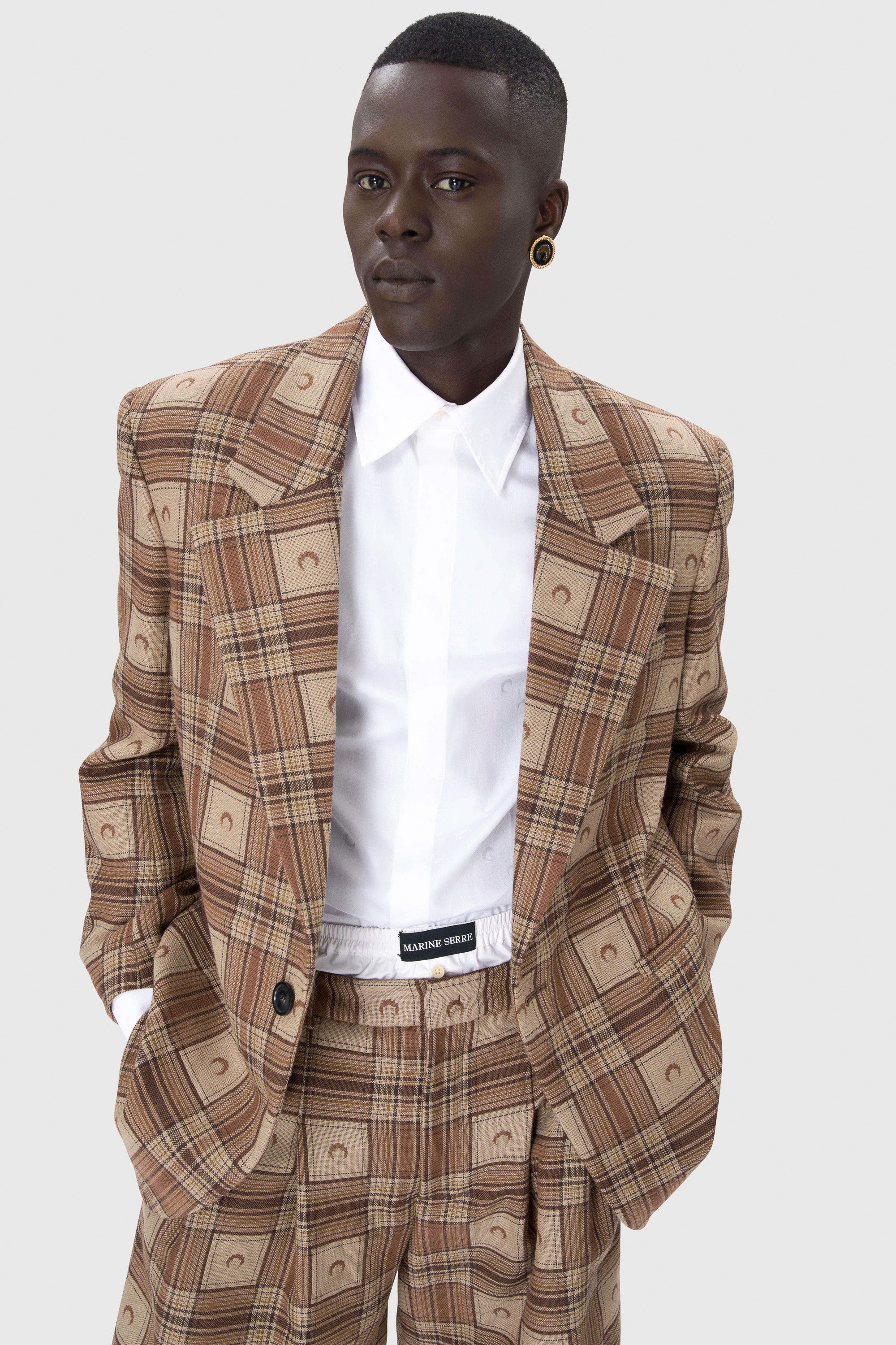 Moon Checks Jacquard Boxy Jacket - 10
