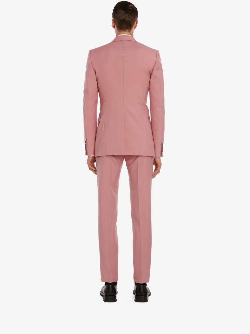 Two-button Wool Mohair Jacket in Pink - 4