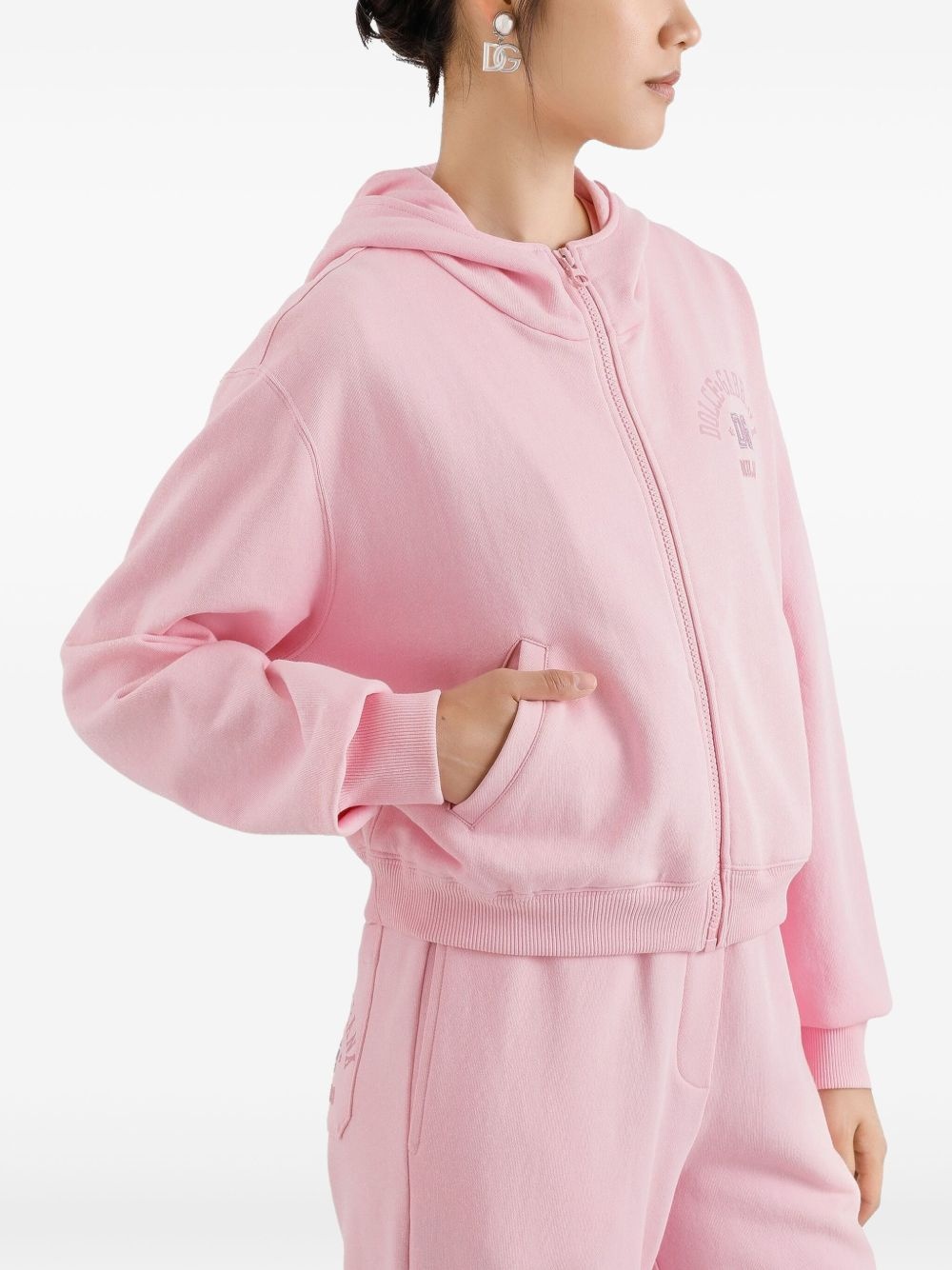 logo-embroidered hoodie - 5