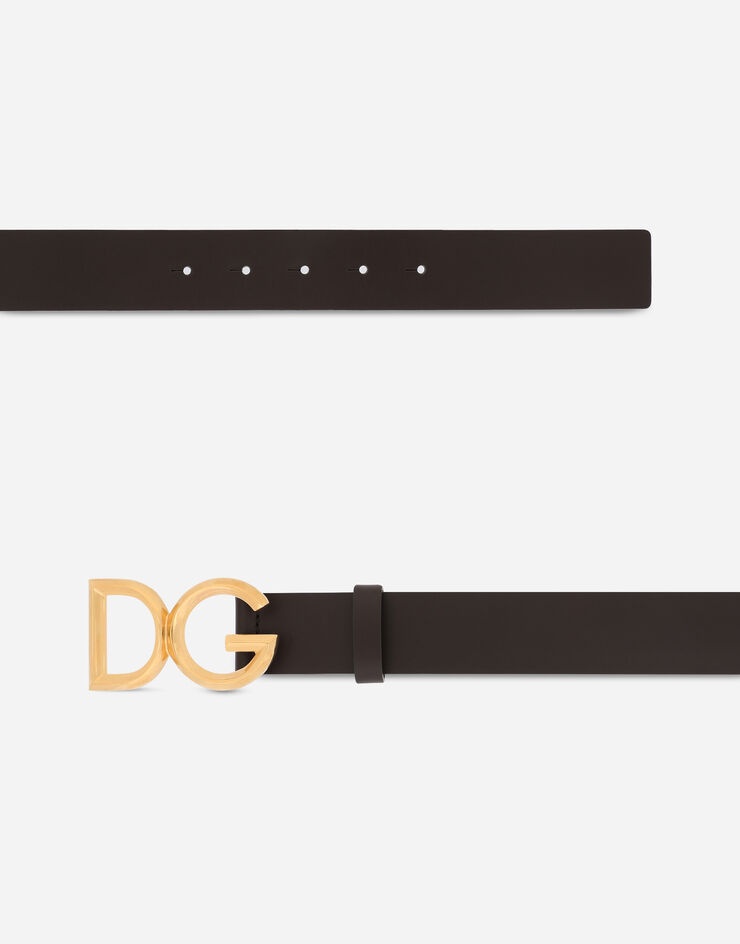 Lux leather belt with DG logo - 2