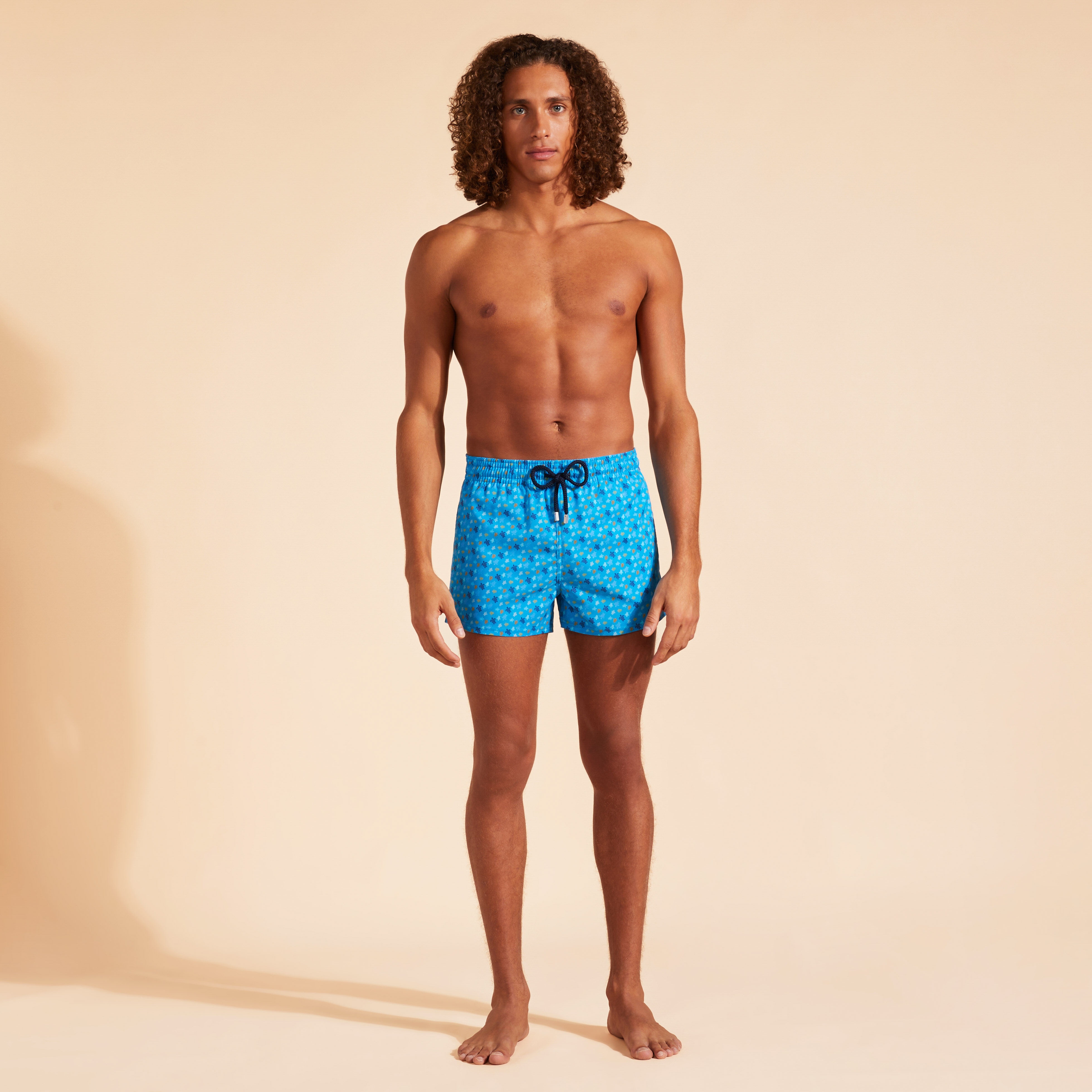 Men Short Swim Trunks Micro Ronde Des Tortues Rainbow - 1