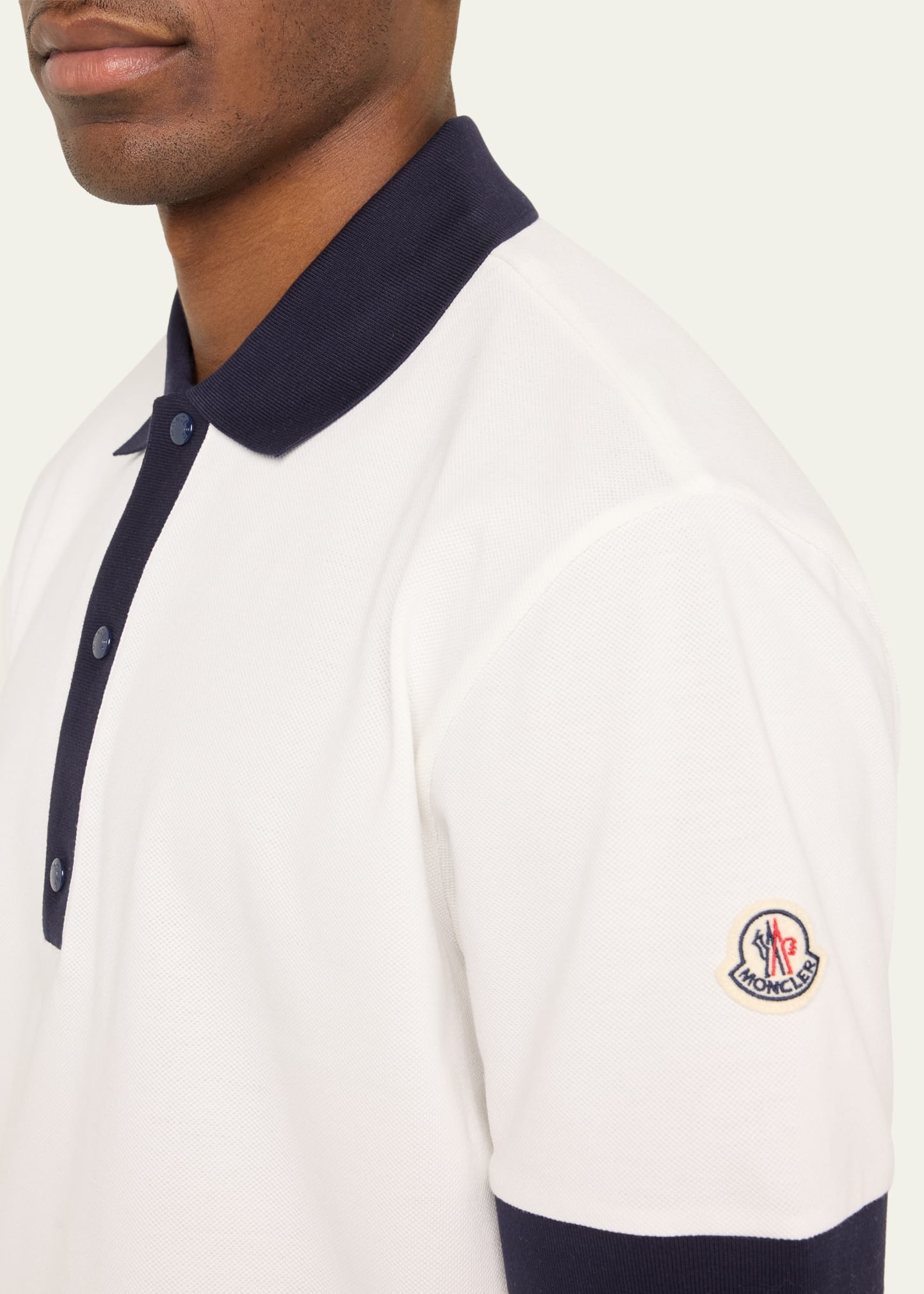 Men's Contrast-Trim Knit Polo Shirt - 3